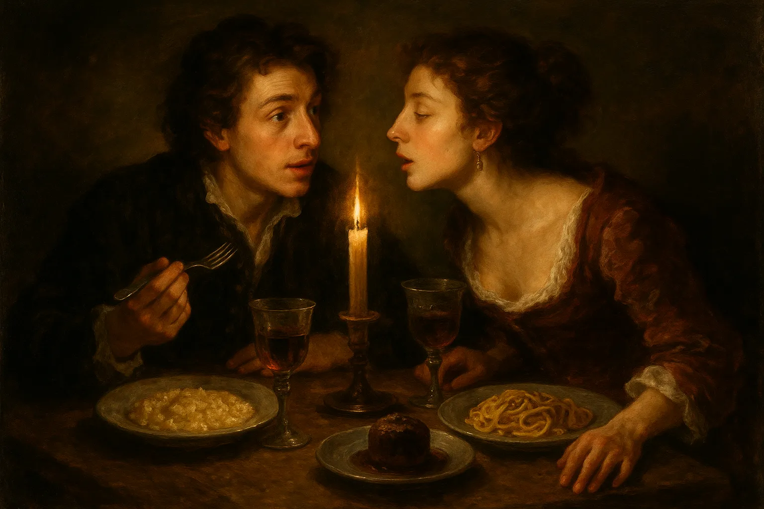 Cena romántica - artístico