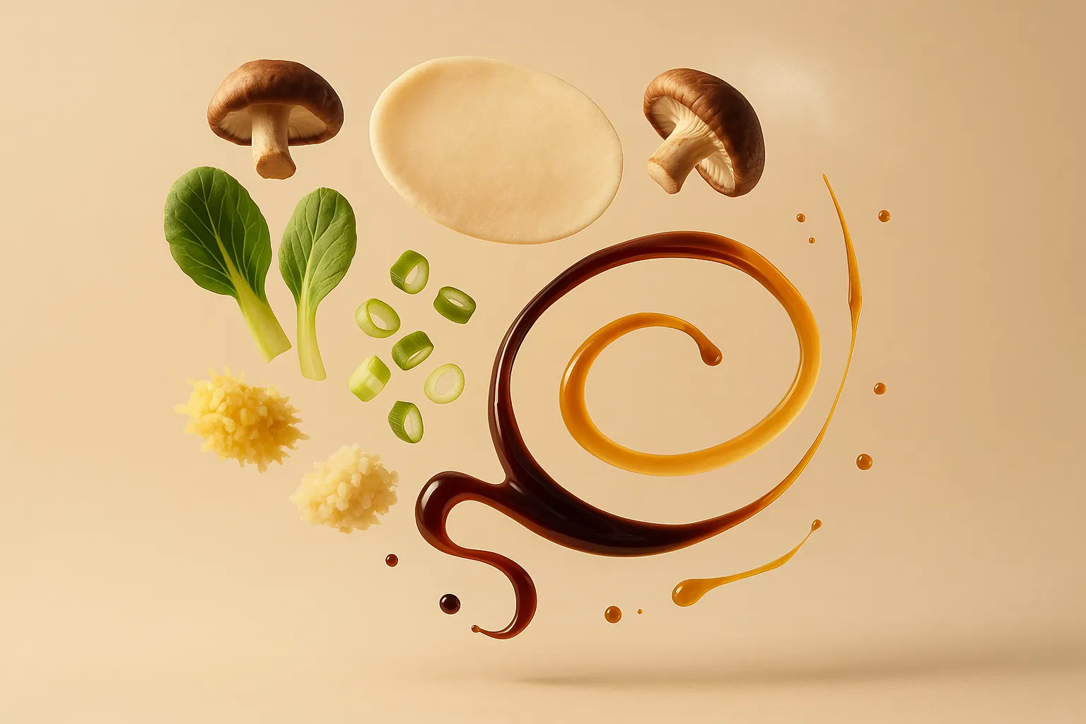 Still life with the fresh ingredients needed for the recipe