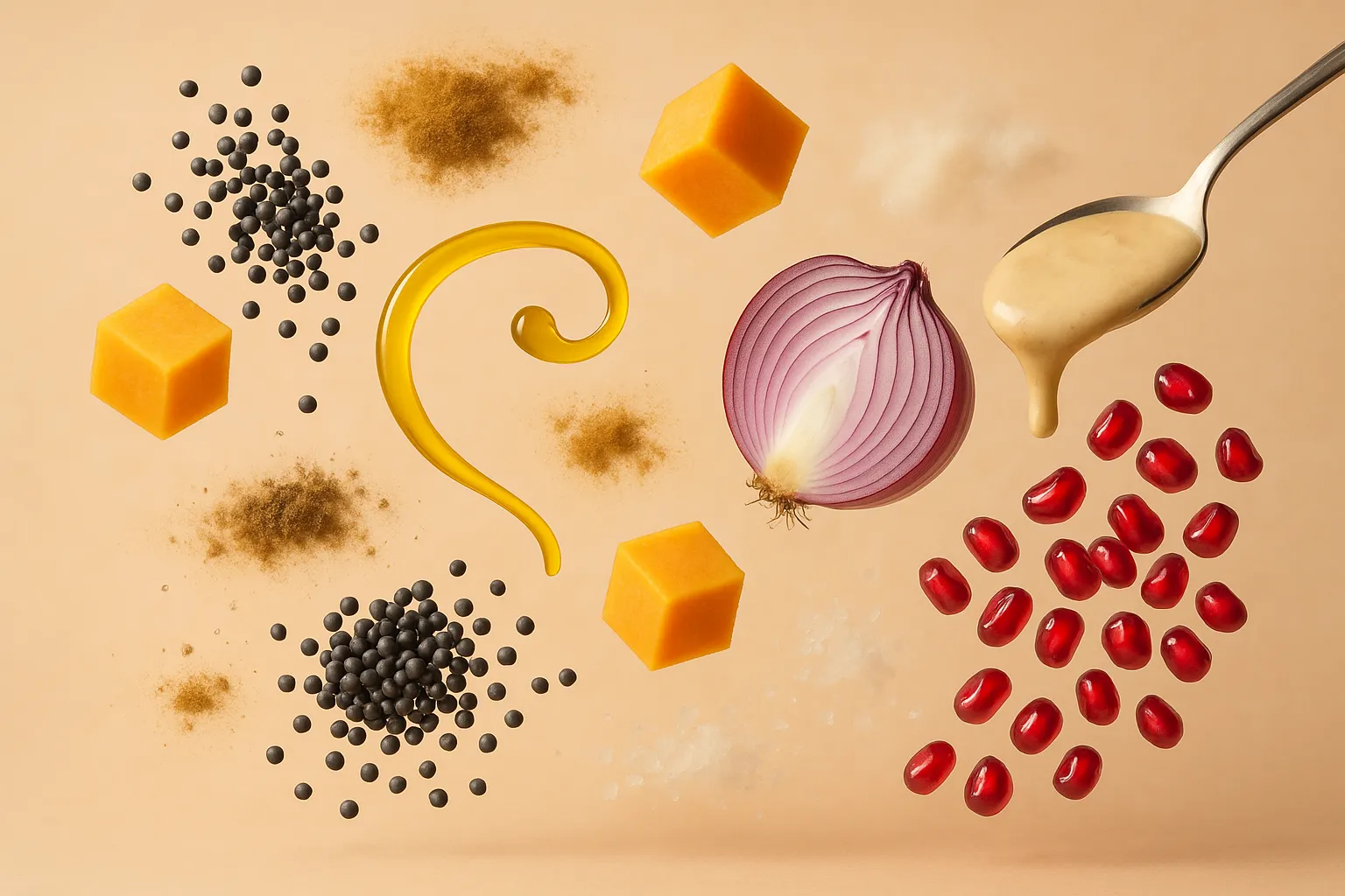 Still life with the fresh ingredients needed for the recipe