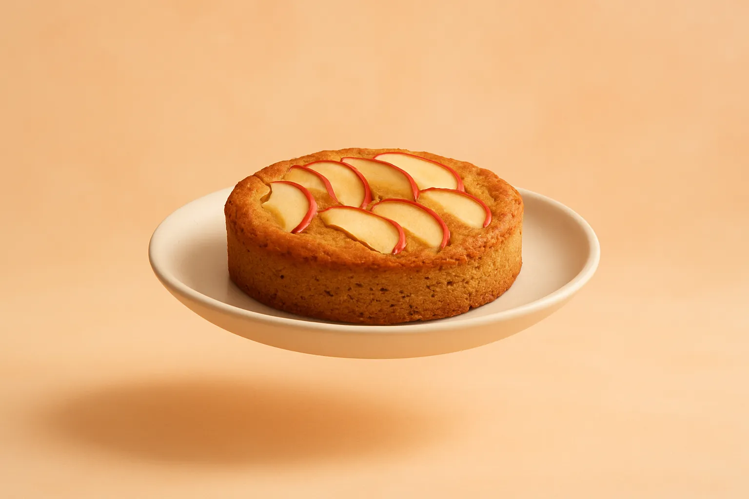 Portada de la receta Bizcocho de manzana y almendra sin azúcar