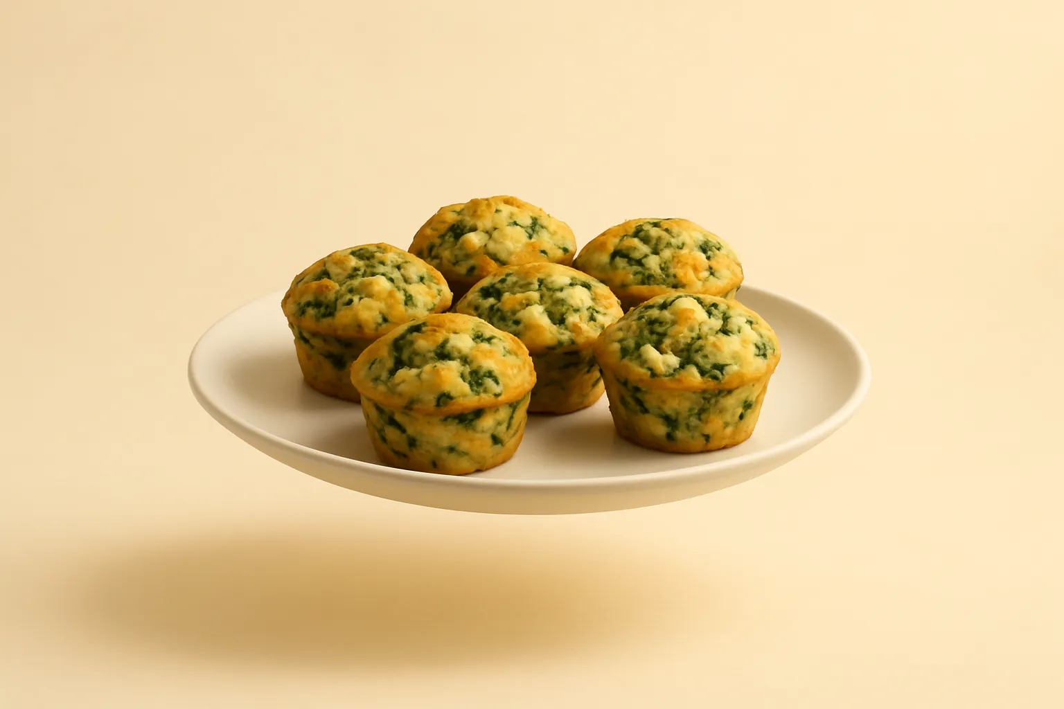 Portada de la receta Muffins salados de espinacas y queso feta