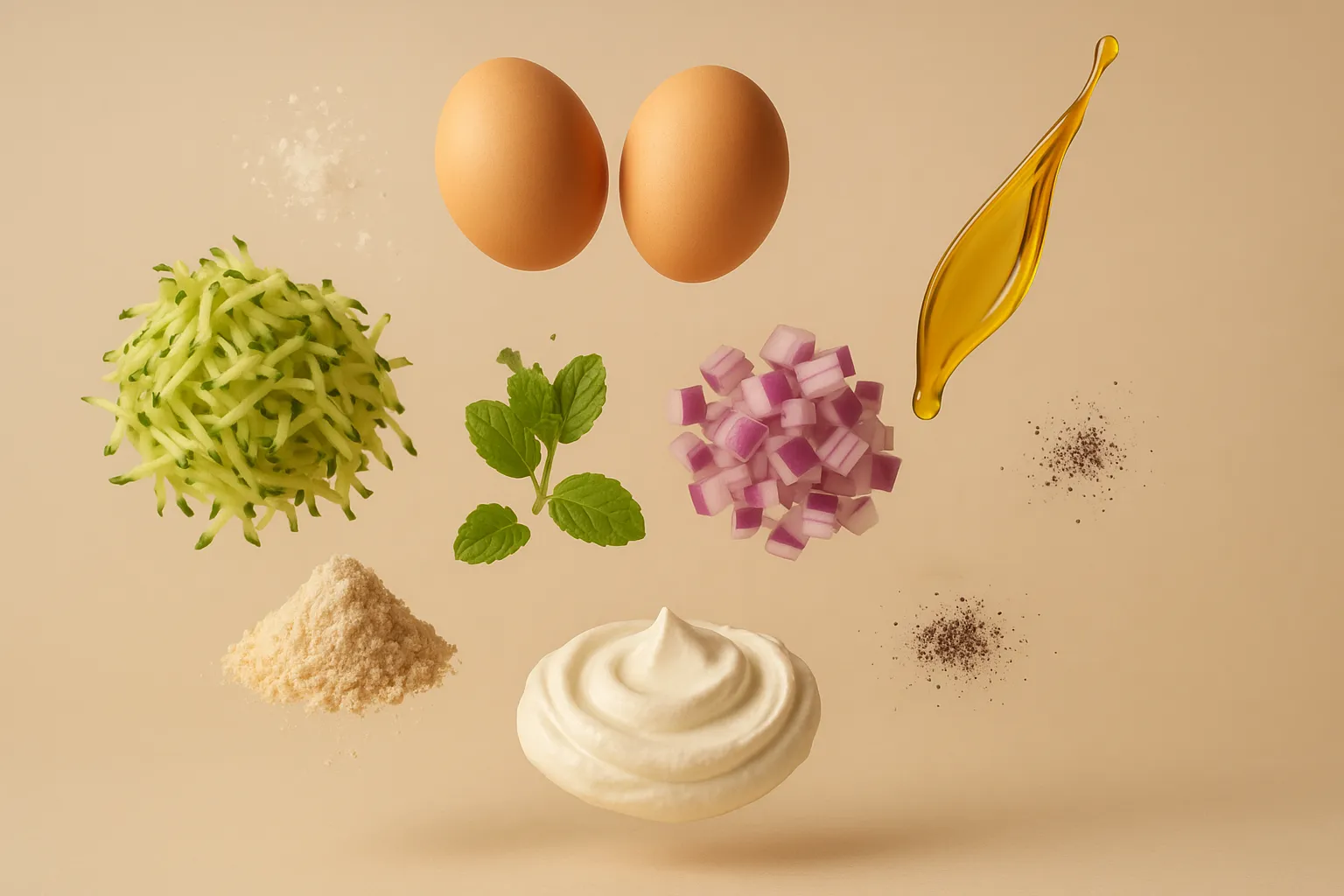 Still life with the fresh ingredients needed for the recipe