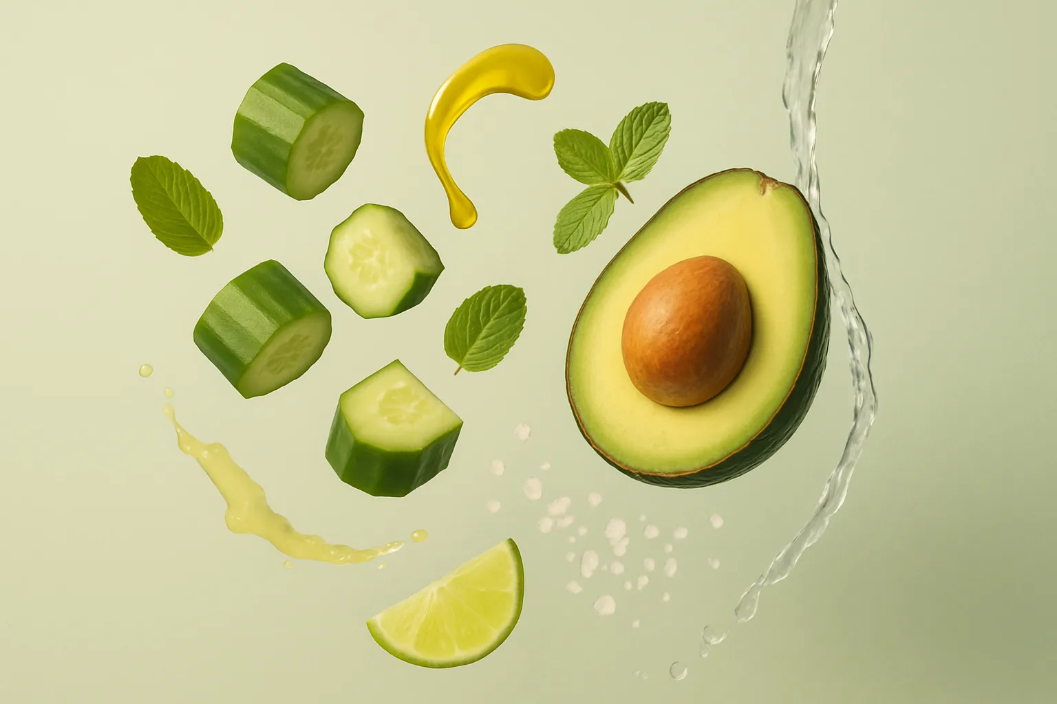 Still life with the fresh ingredients needed for the recipe