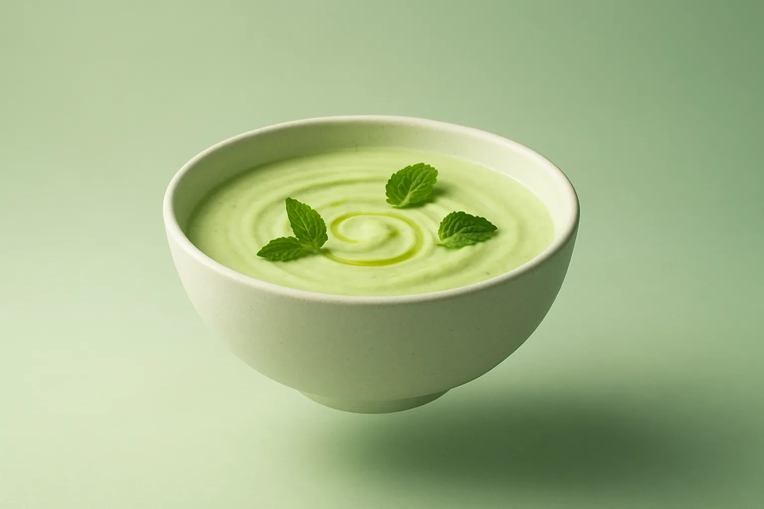 Portada de la receta Crema fría de pepino, aguacate y menta