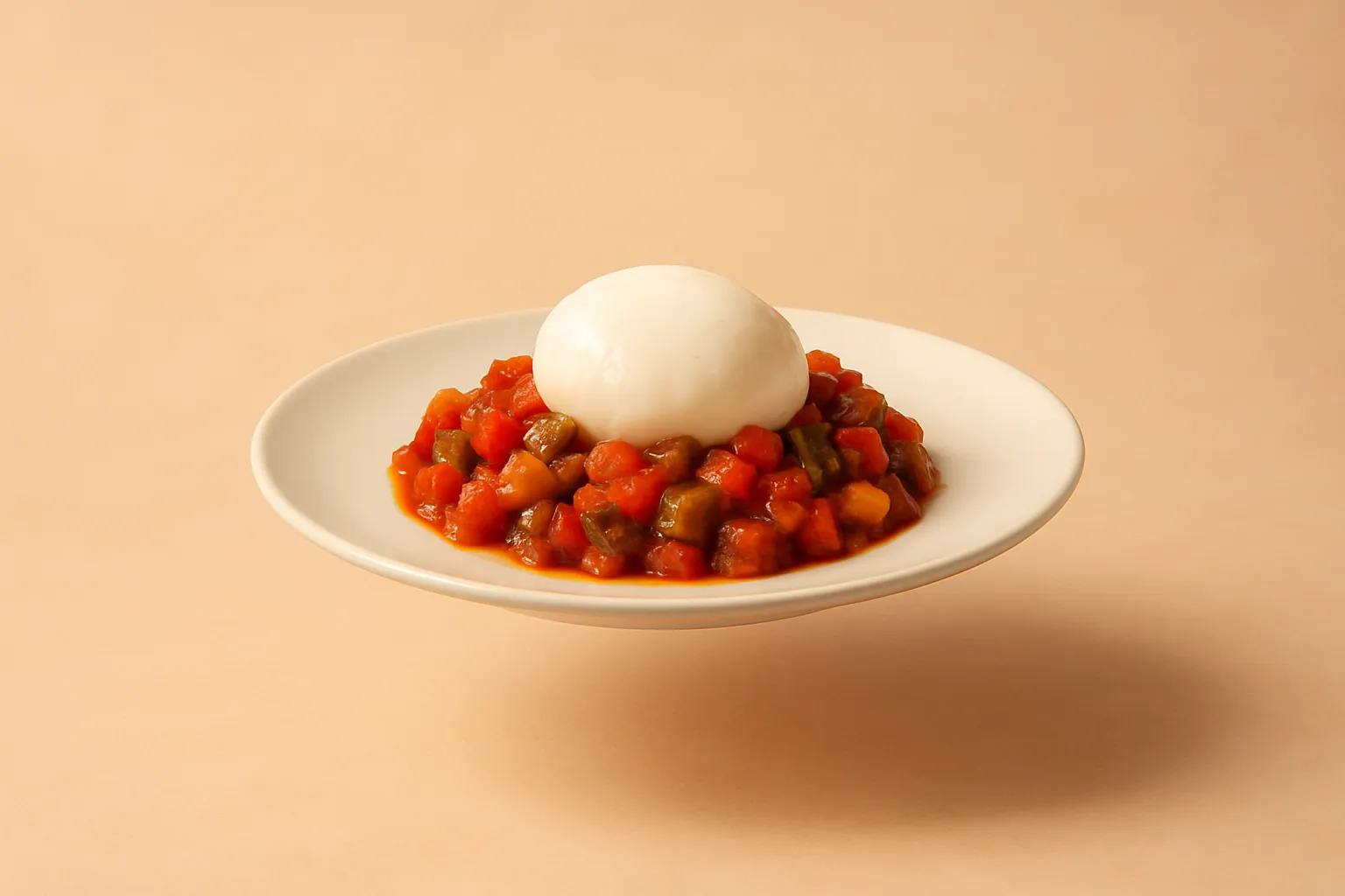 Portada de la receta Pisto manchego con huevo poché