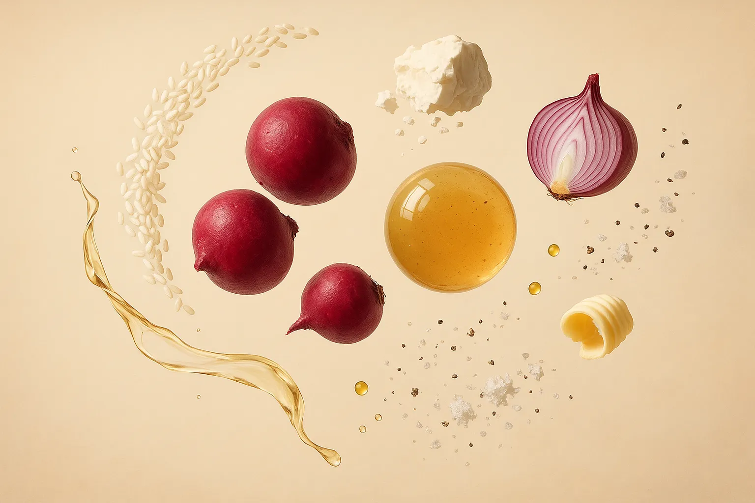 Still life with the fresh ingredients needed for the recipe