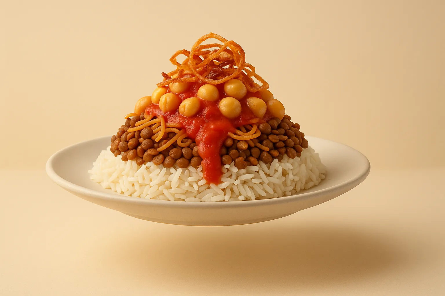 Portada de la receta Koshari egipcio tradicional