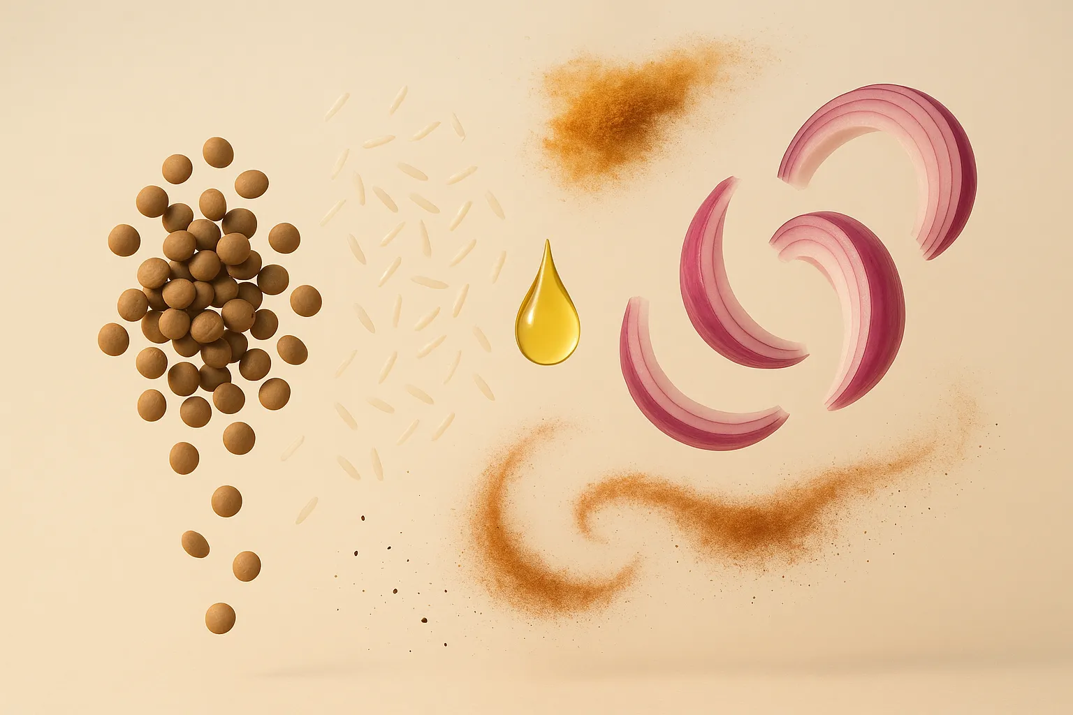 Still life with the fresh ingredients needed for the recipe