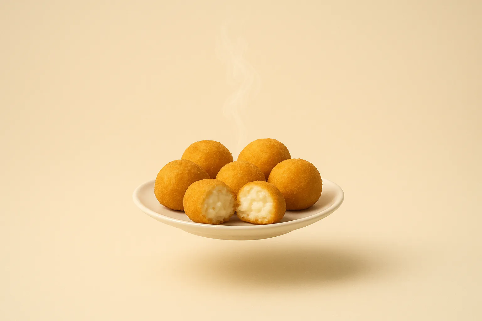 Portada de la receta Mini croquetas de pollo al horno con queso suave