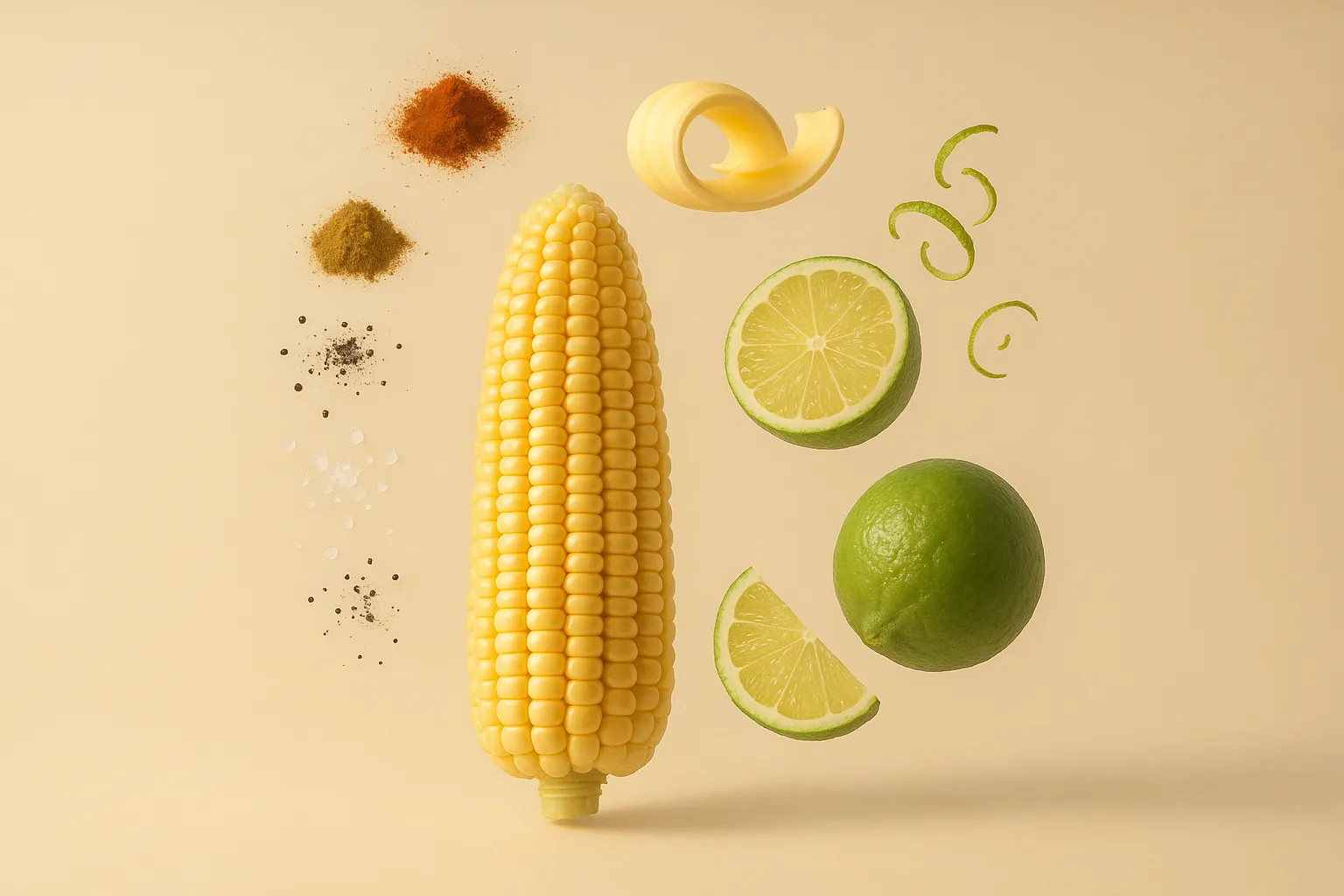 Still life with the fresh ingredients needed for the recipe