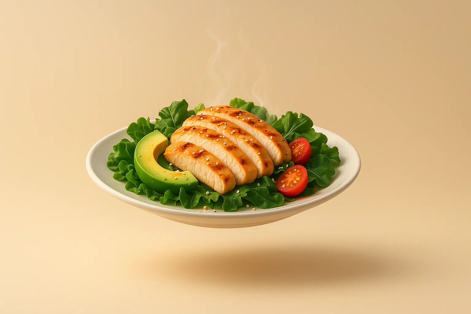 Portada de la receta Ensalada californiana con pollo a la plancha y aguacate