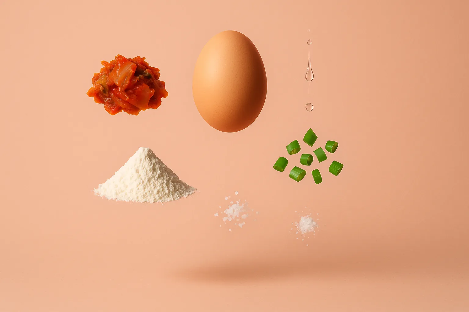 Still life with the fresh ingredients needed for the recipe