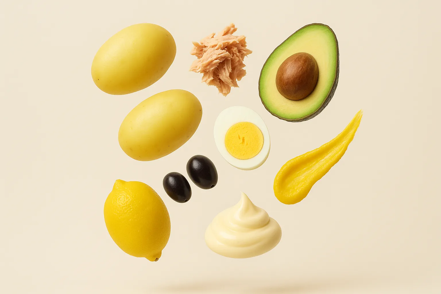 Still life with the fresh ingredients needed for the recipe