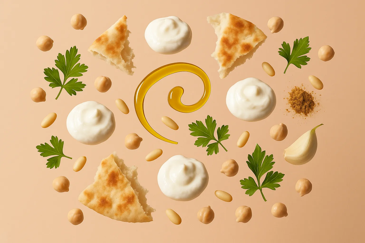 Still life with the fresh ingredients needed for the recipe