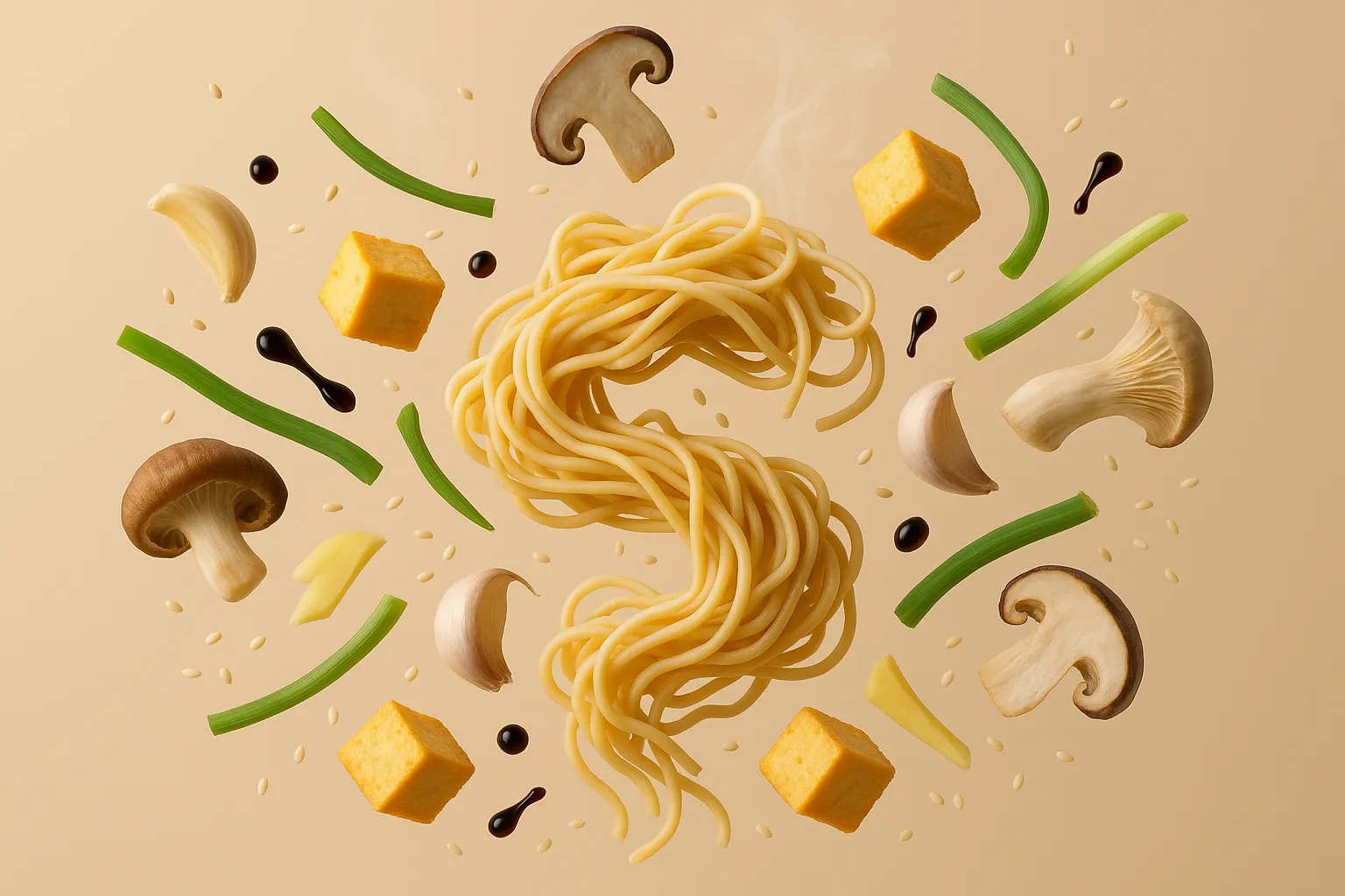 Still life with the fresh ingredients needed for the recipe