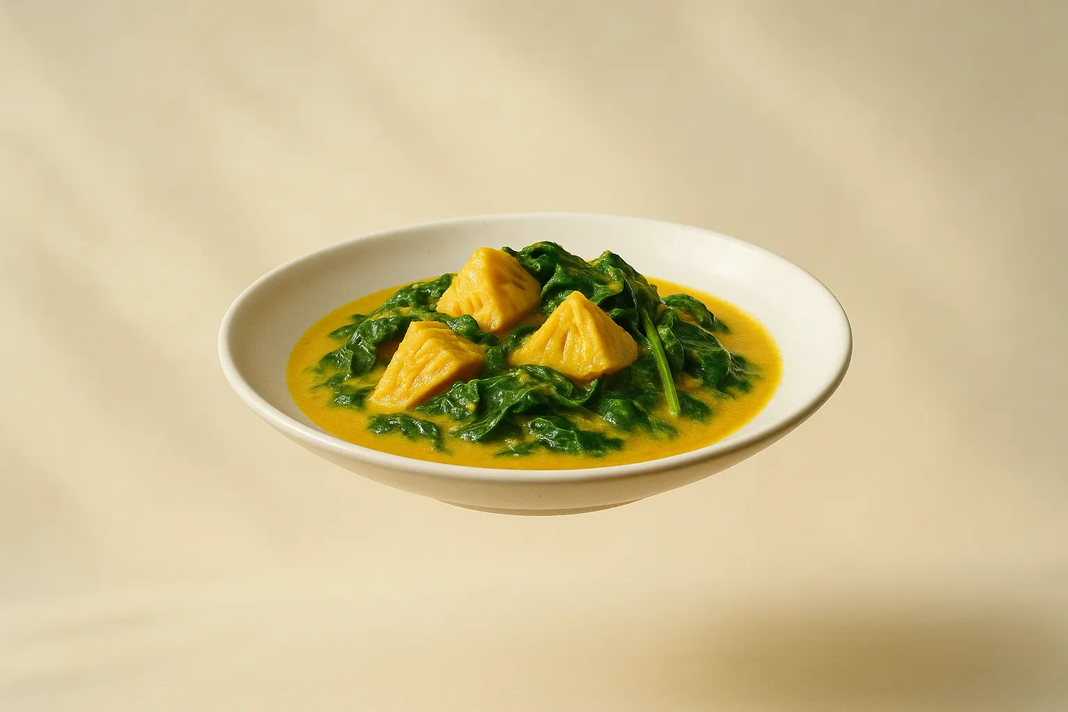 Portada de la receta Curry de jackfruit y espinacas al coco