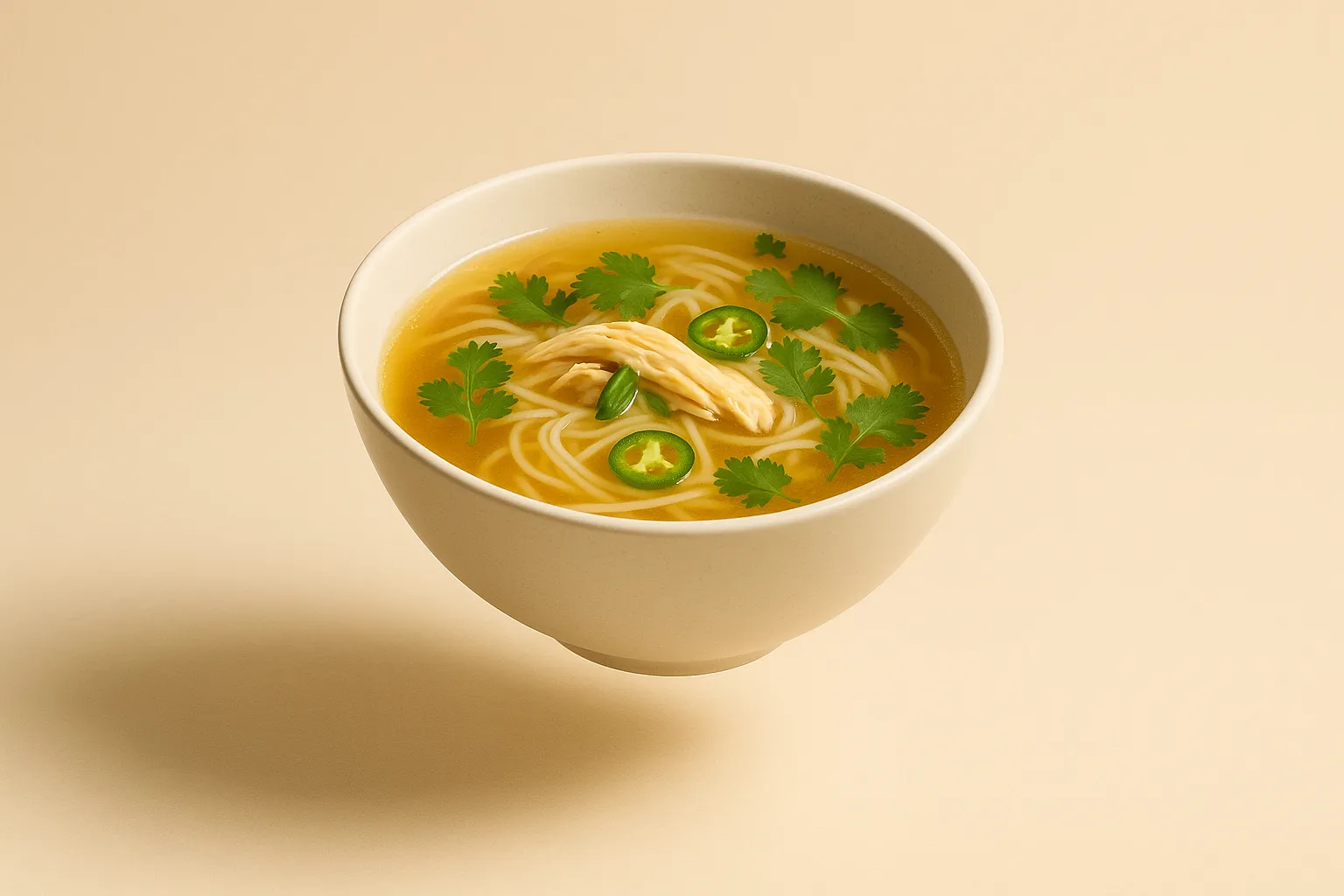 Portada de la receta Sopa pho vietnamita de pollo de corral