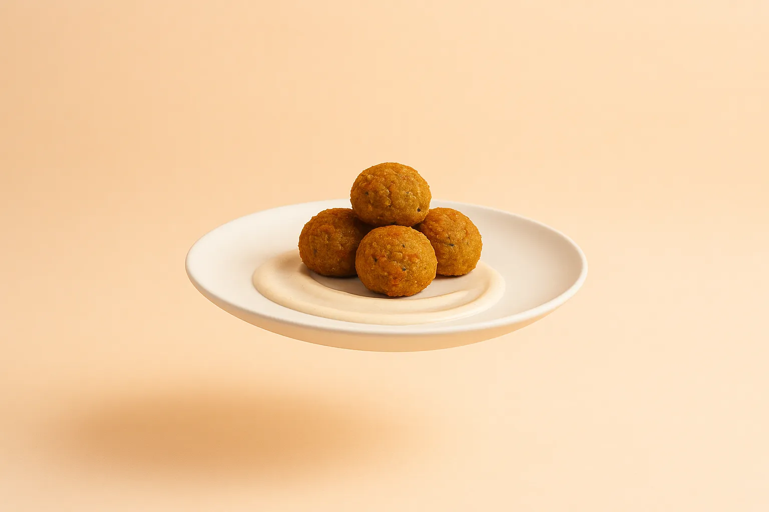 Portada de la receta Falafel de alubia blanca con salsa tahini-lima