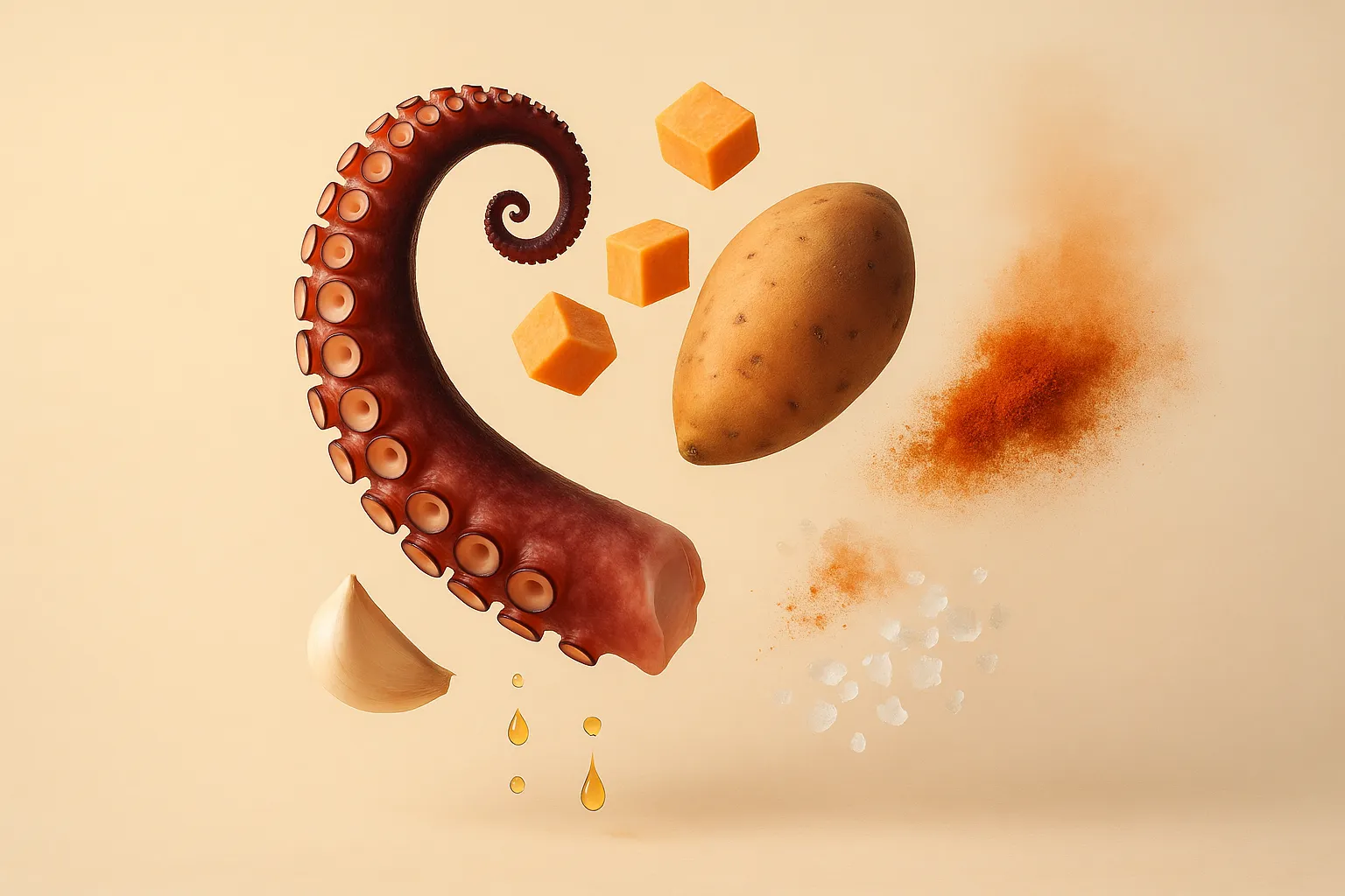 Still life with the fresh ingredients needed for the recipe