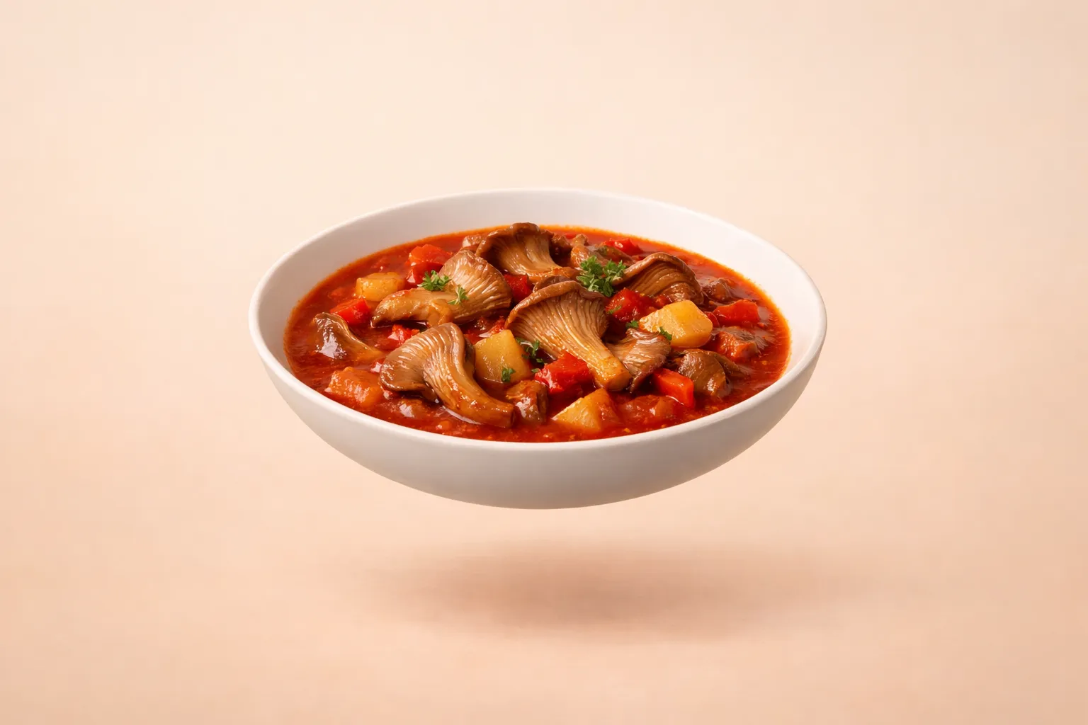 Portada de la receta Goulash húngaro de setas ostra