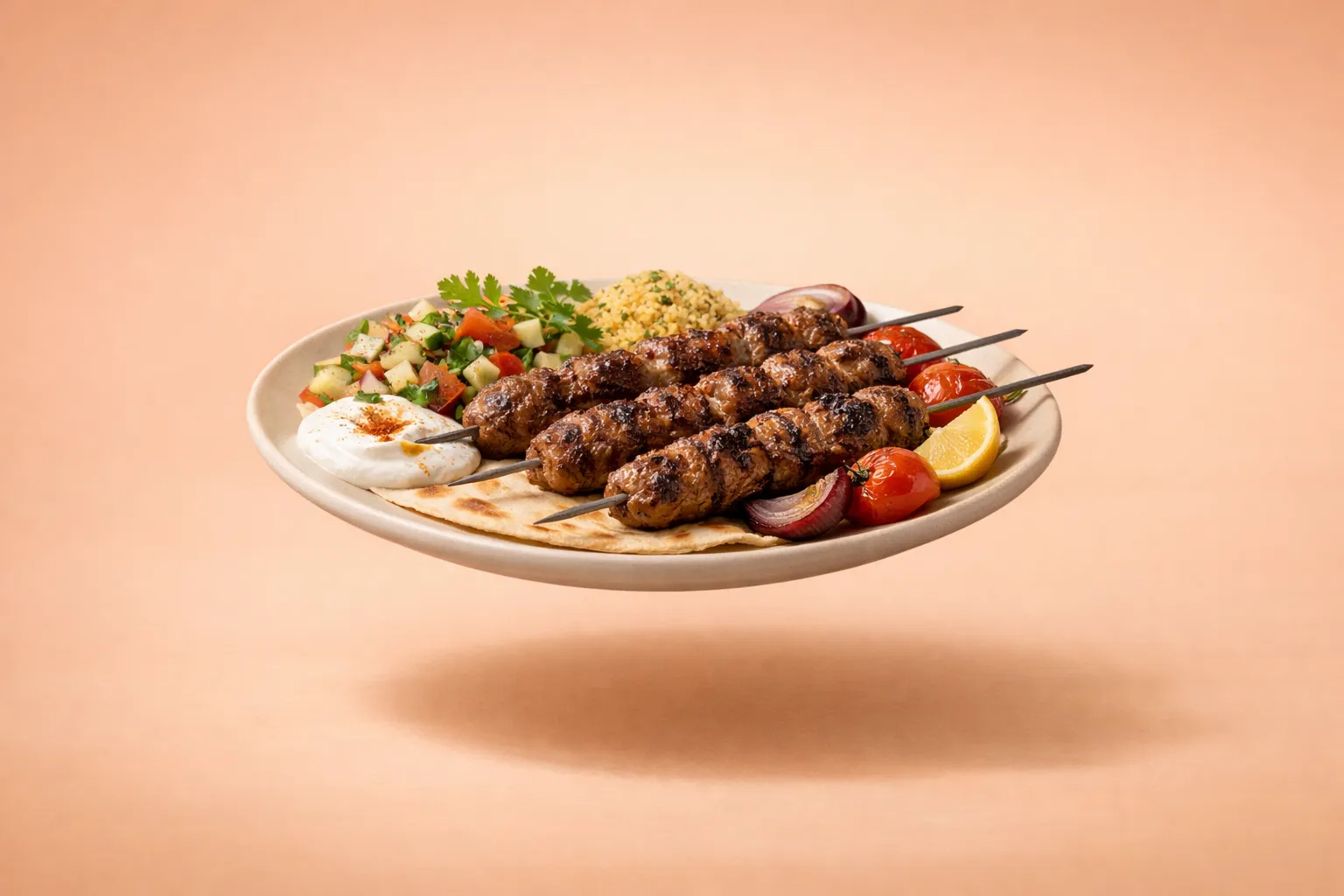 Portada de la receta Kebabs de cordero con zaatar y granada