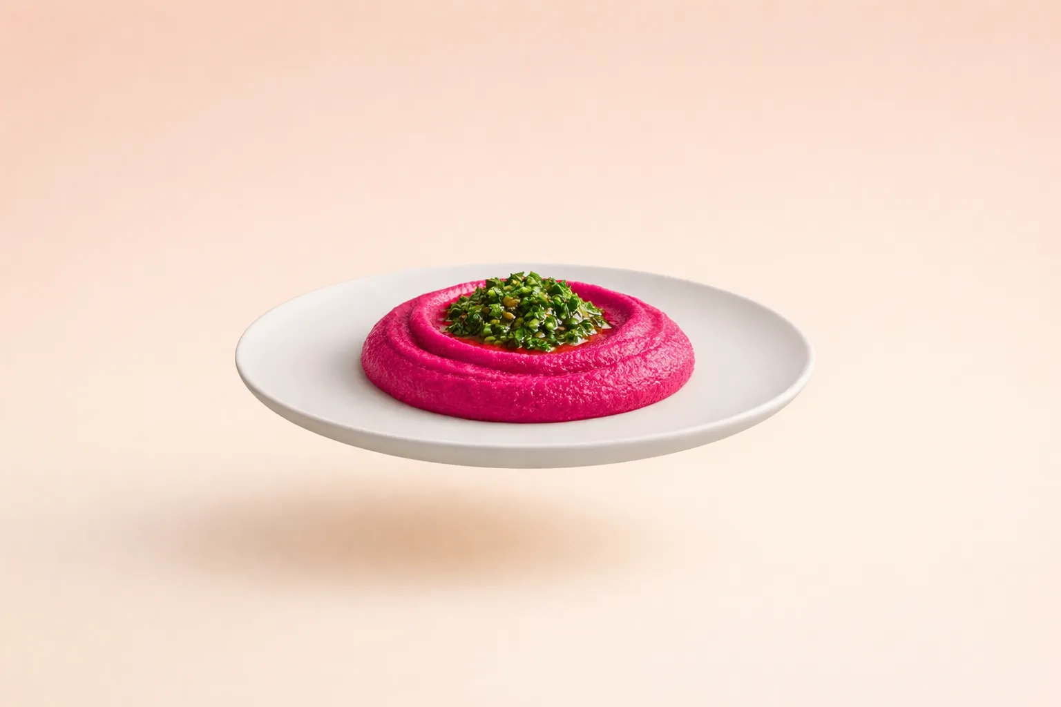 Portada de la receta Hummus de remolacha asada con chermoula