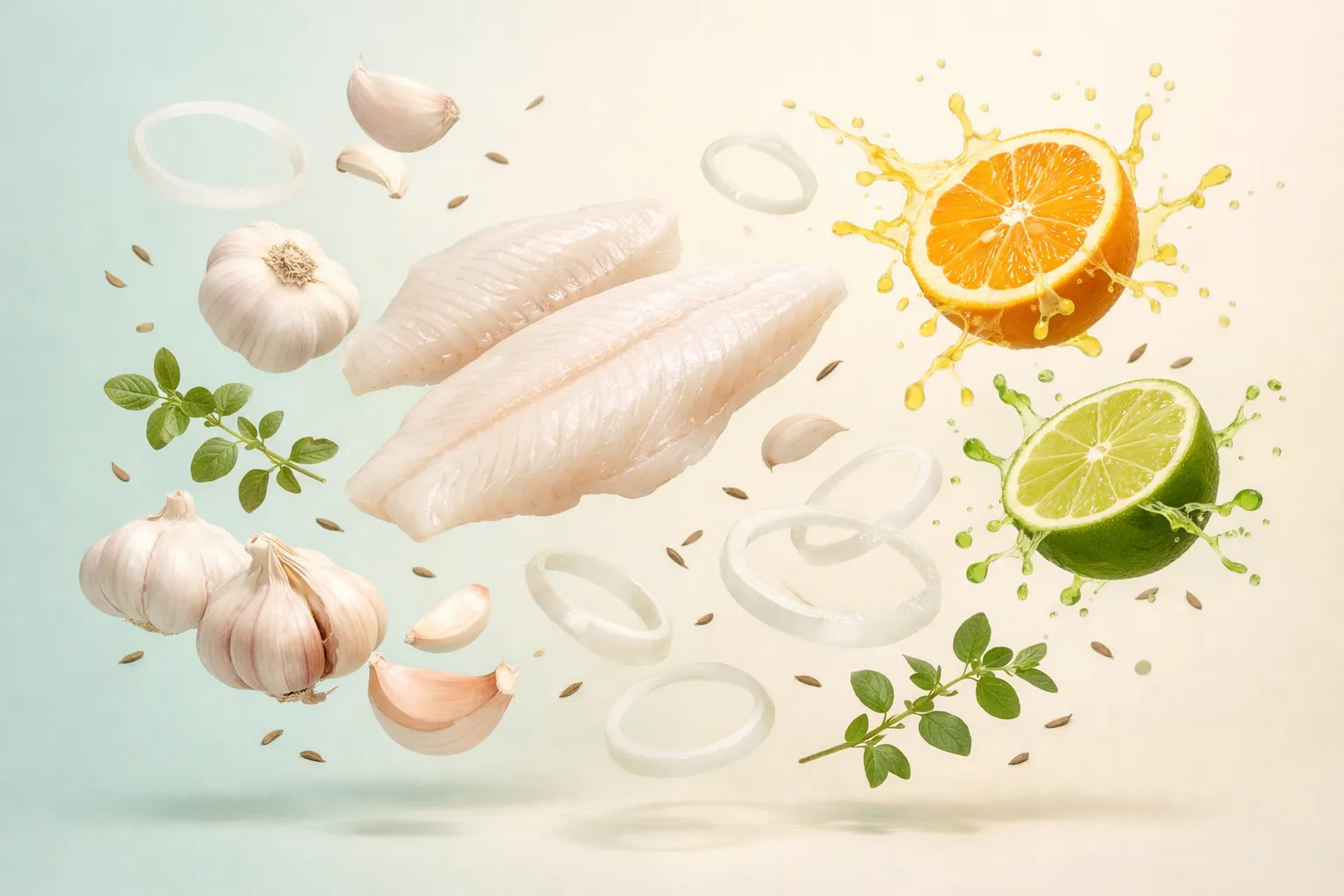 Still life with the fresh ingredients needed for the recipe