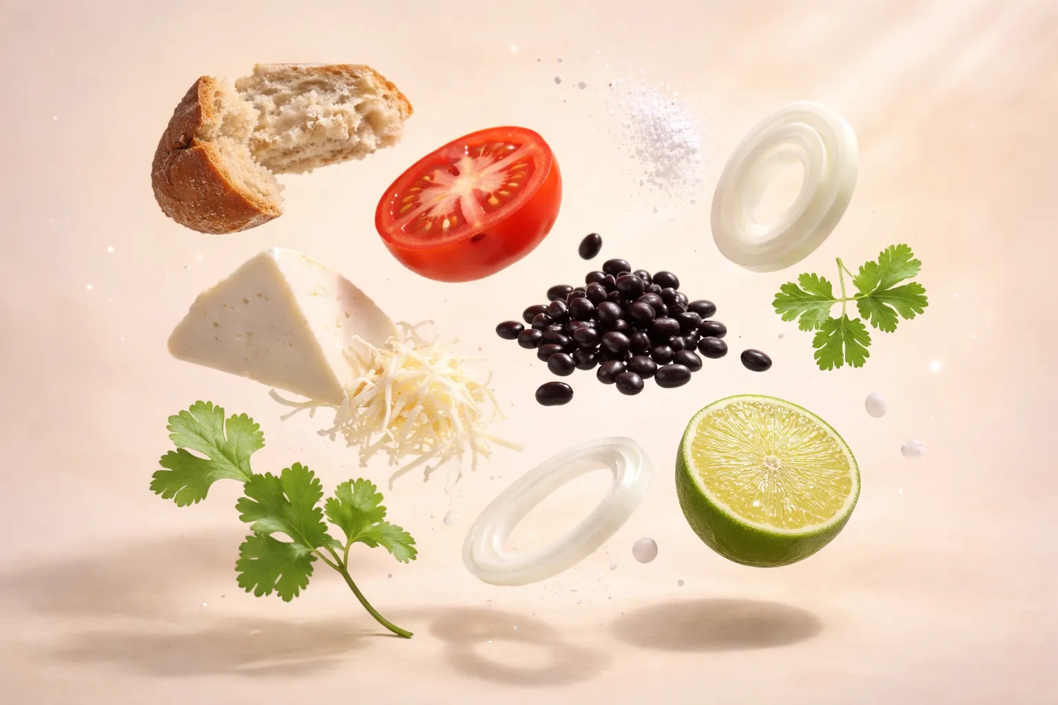 Still life with the fresh ingredients needed for the recipe