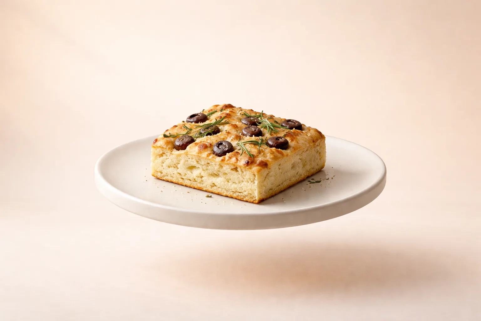 Portada de la receta Focaccia de aceituna kalamata y romero