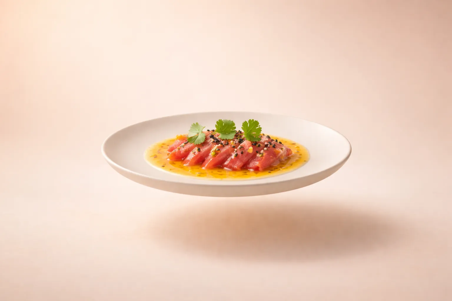 Portada de la receta Tiradito nikkei de atún, miso y maracuyá