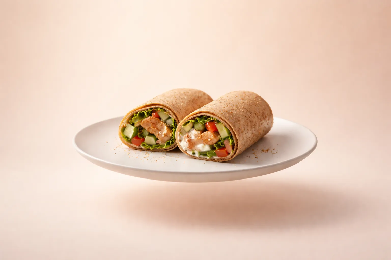 Portada de la receta Wrap libanés de pollo zaatar integral
