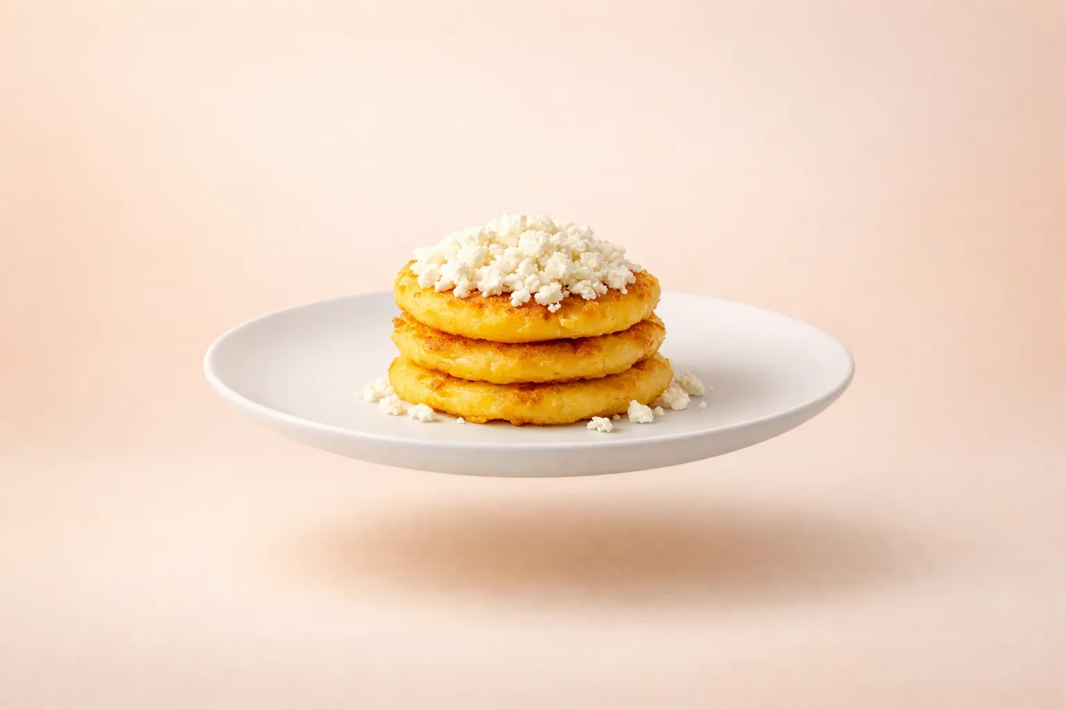 Portada de la receta Arepitas de choclo con queso fresco vegano