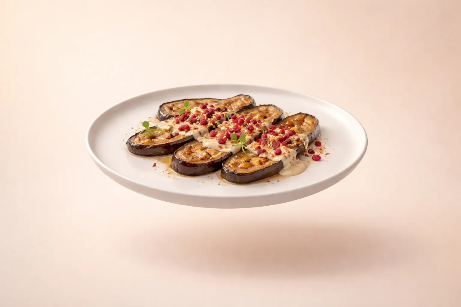 Portada de la receta Berenjenas marinadas al grill con tahini