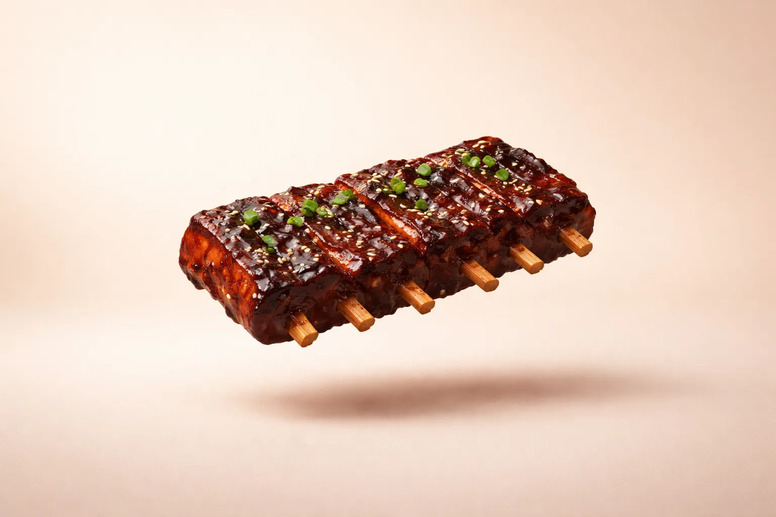 Portada de la receta Costillas veganas de yuba glaseadas al bourbon