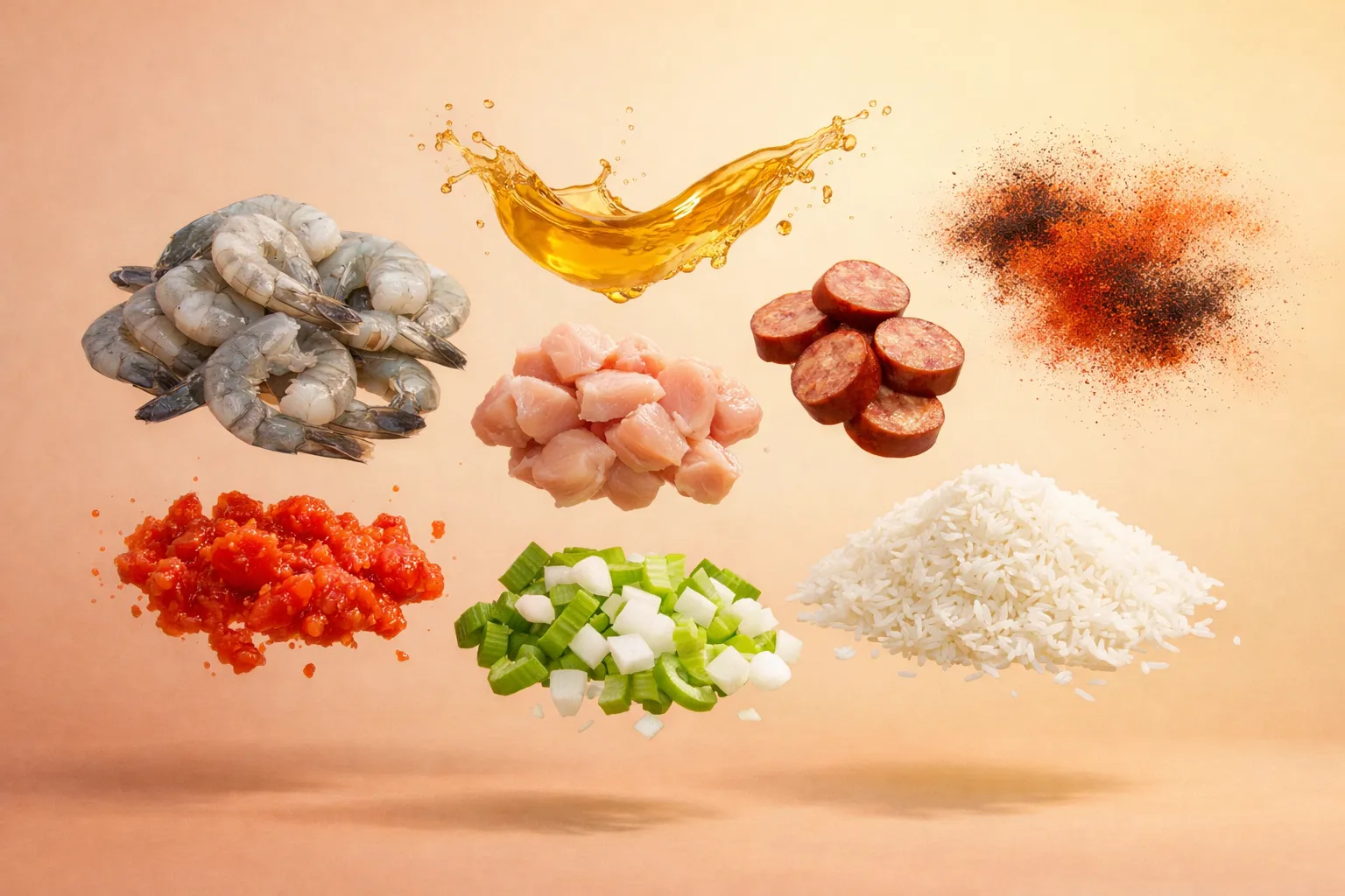 Bodegón con los ingredientes frescos necesarios para la receta