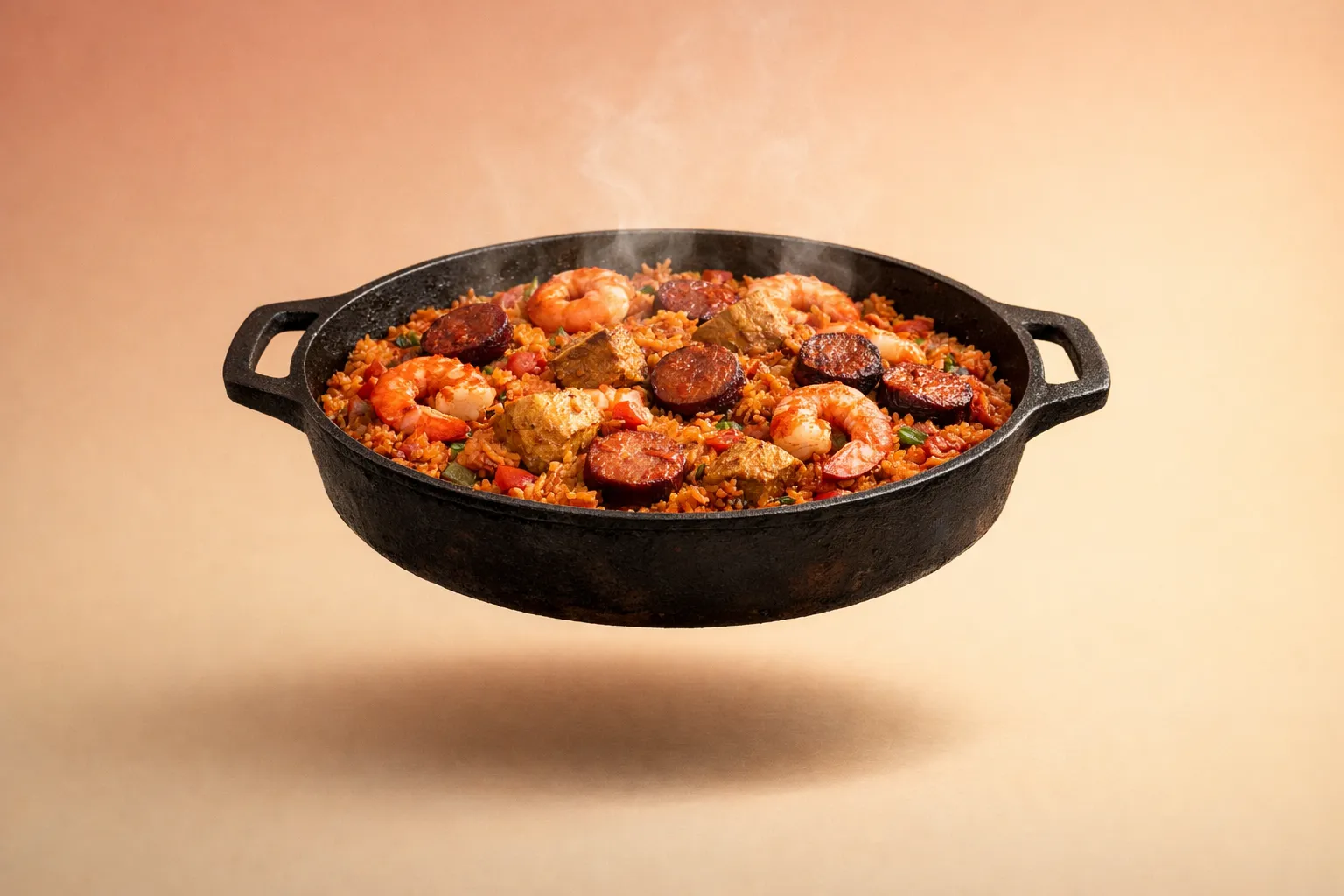 Portada de la receta Jambalaya Creole con gambas y pollo