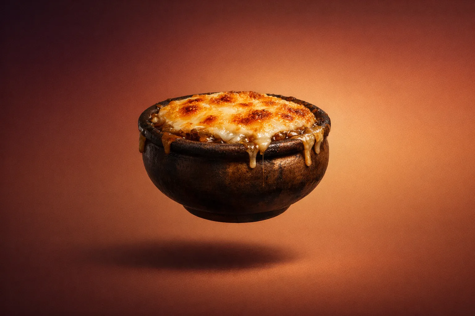 Portada de la receta Soupe à l'oignon gratinée (Sopa de cebolla francesa)