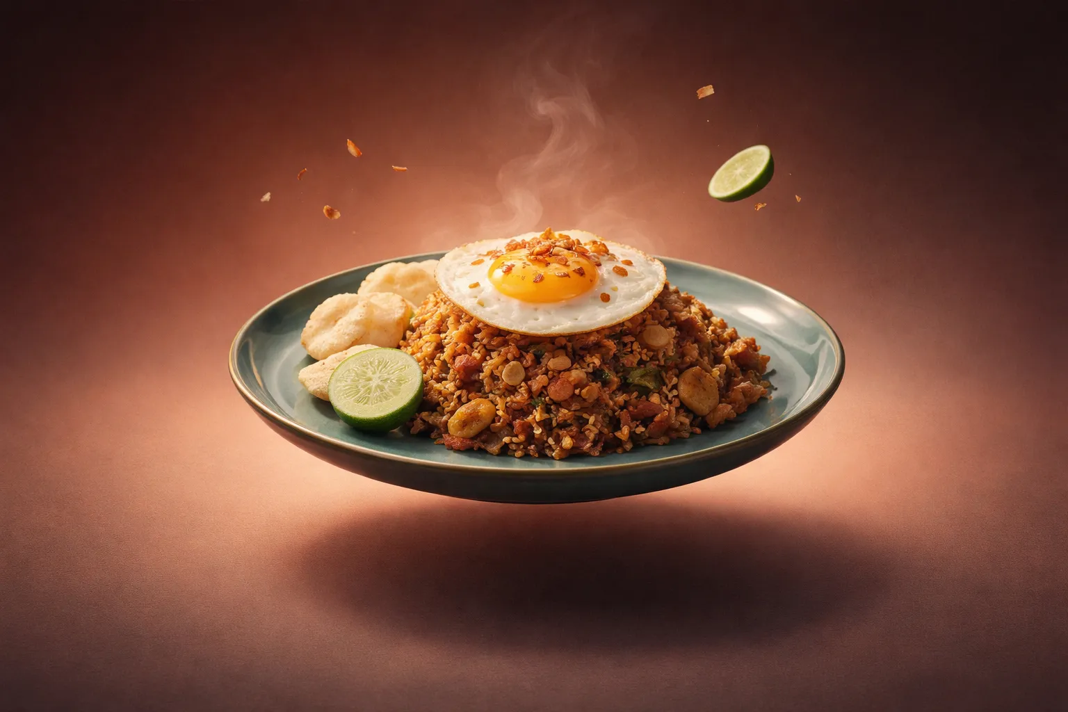 Portada de la receta Nasi Goreng Kampung (Arroz frito indonesio tradicional)