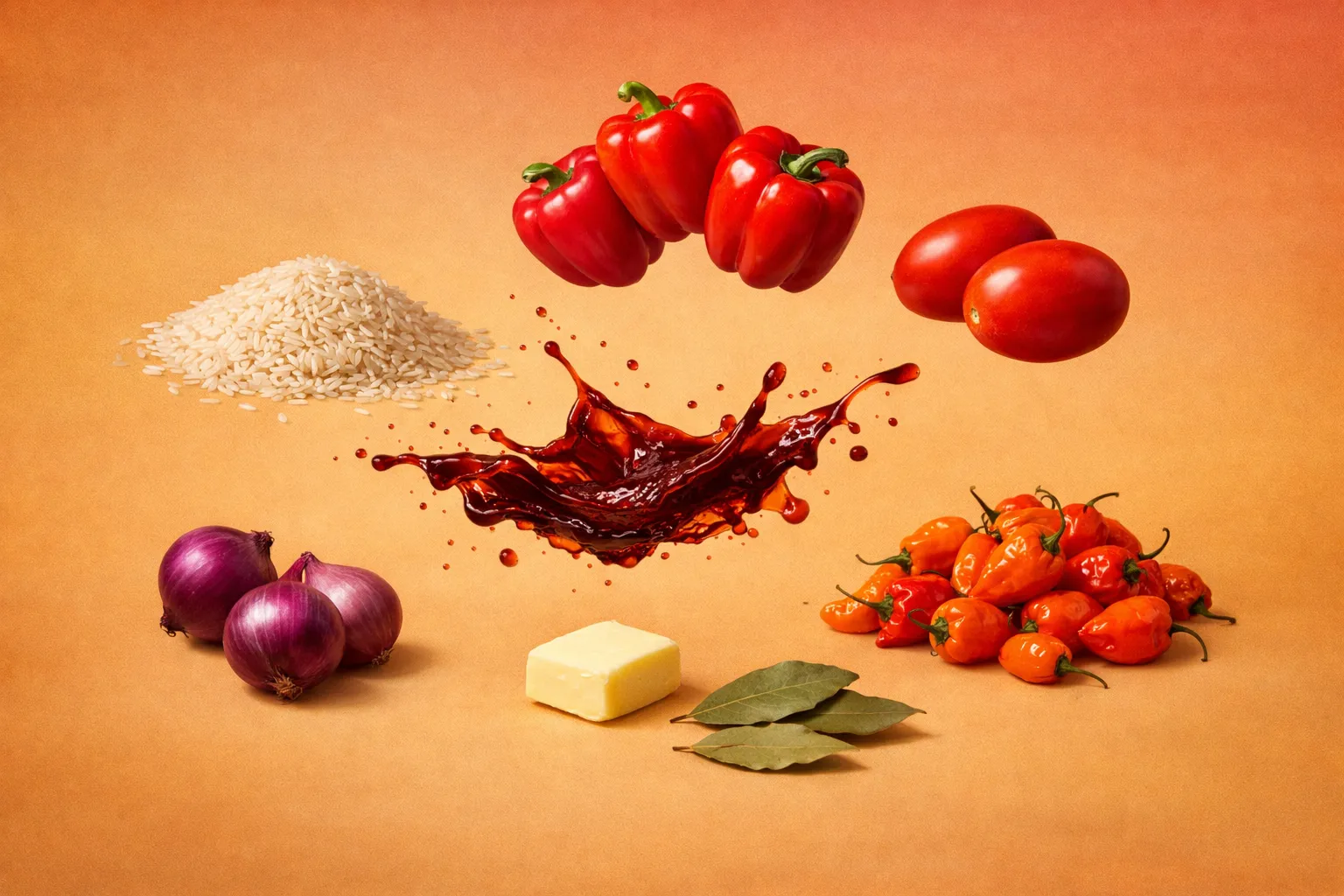 Bodegón con los ingredientes frescos necesarios para la receta