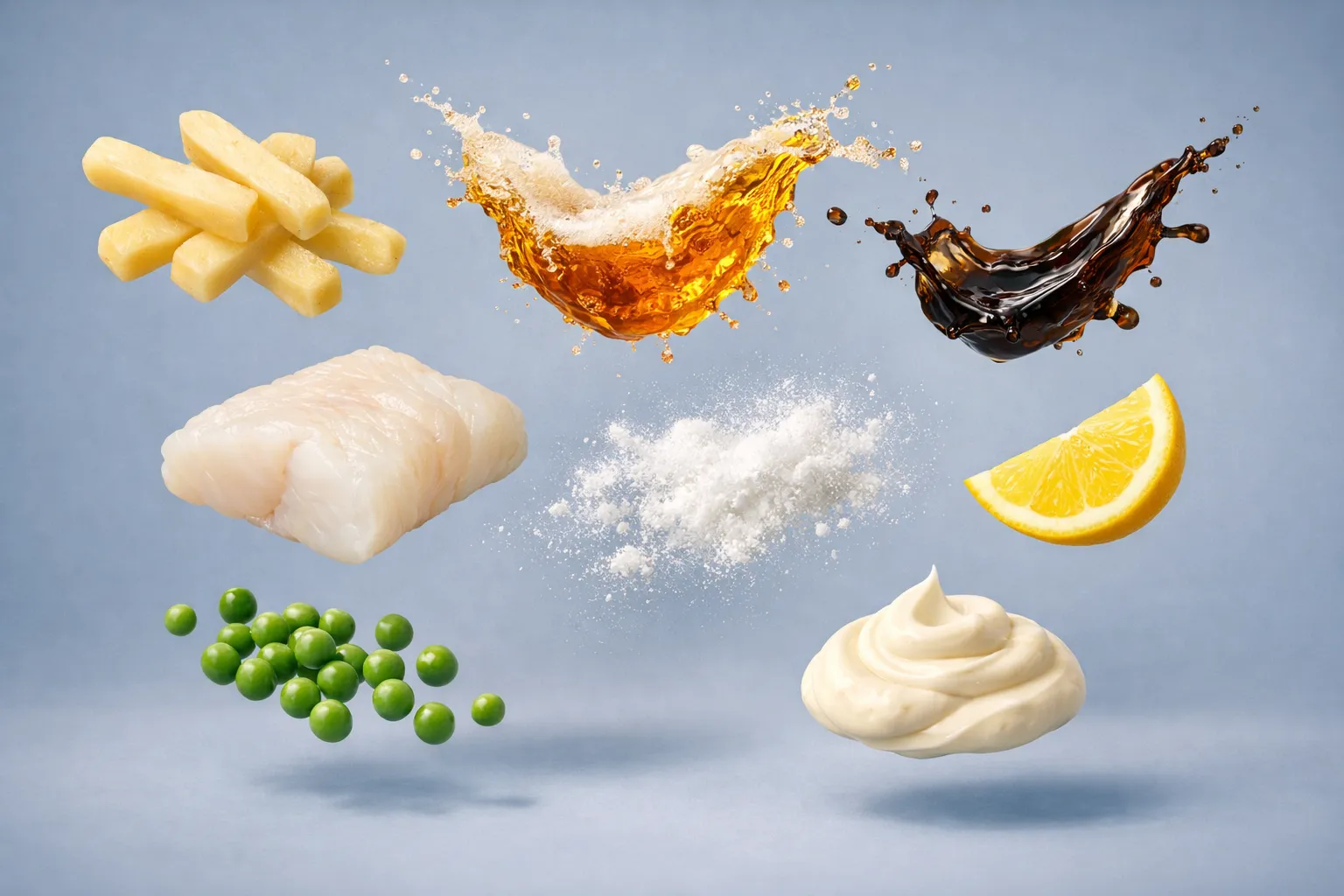 Bodegón con los ingredientes frescos necesarios para la receta