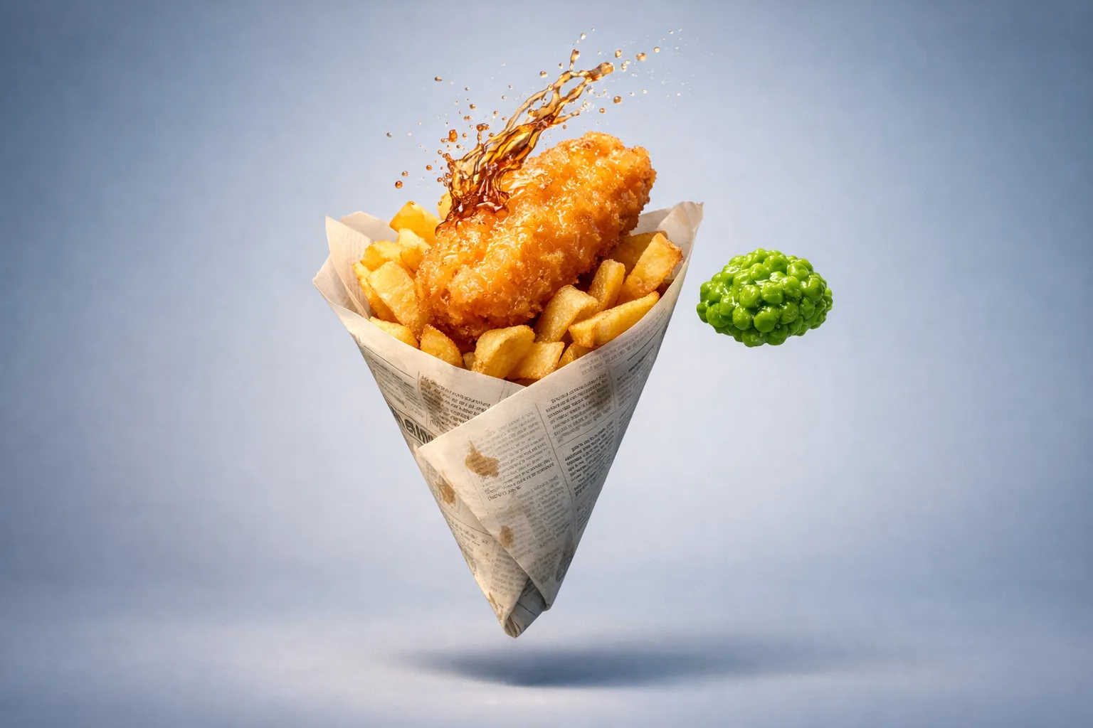 Portada de la receta Authéntico Fish & Chips (con salsa tártara y puré de guisantes)