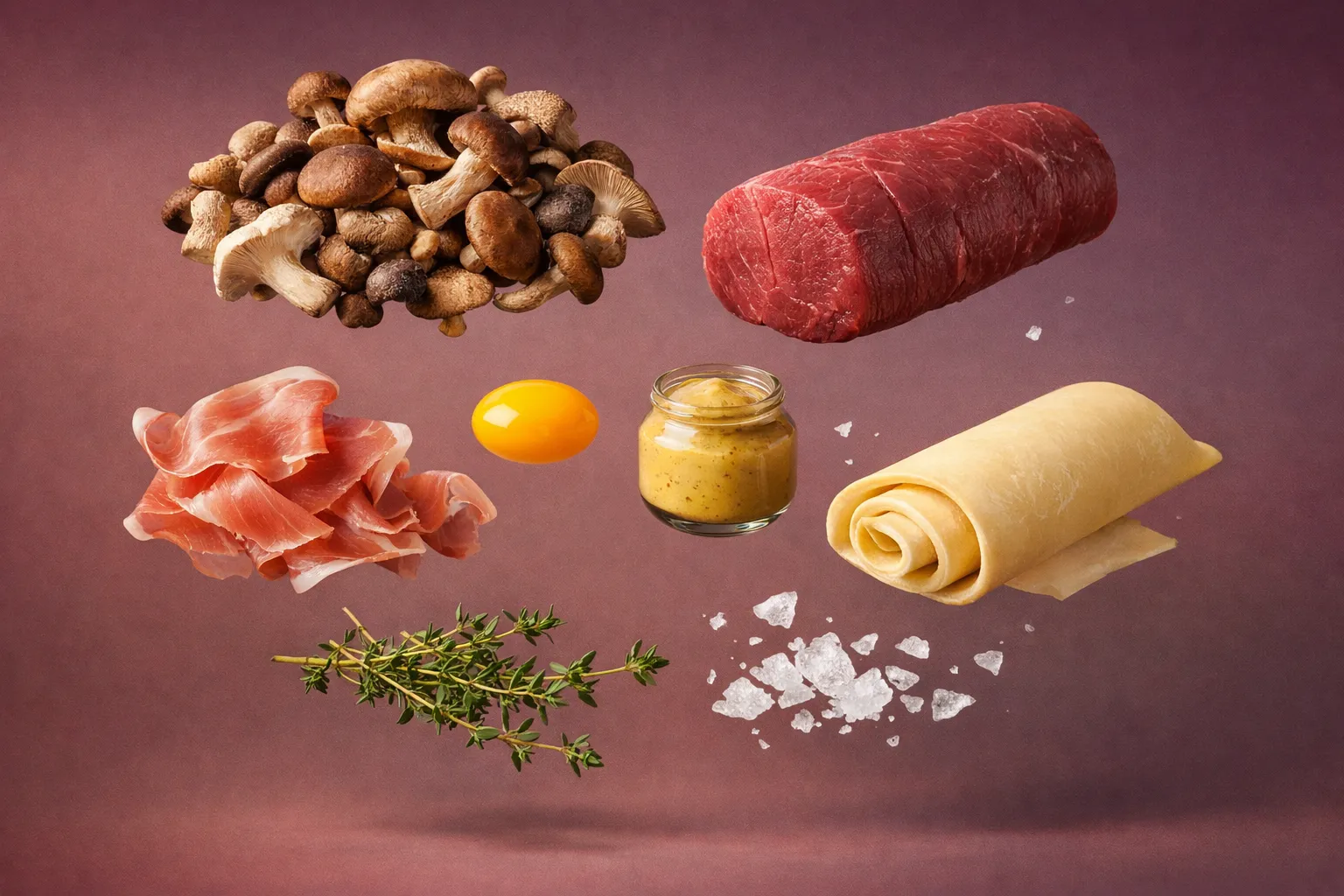 Bodegón con los ingredientes frescos necesarios para la receta