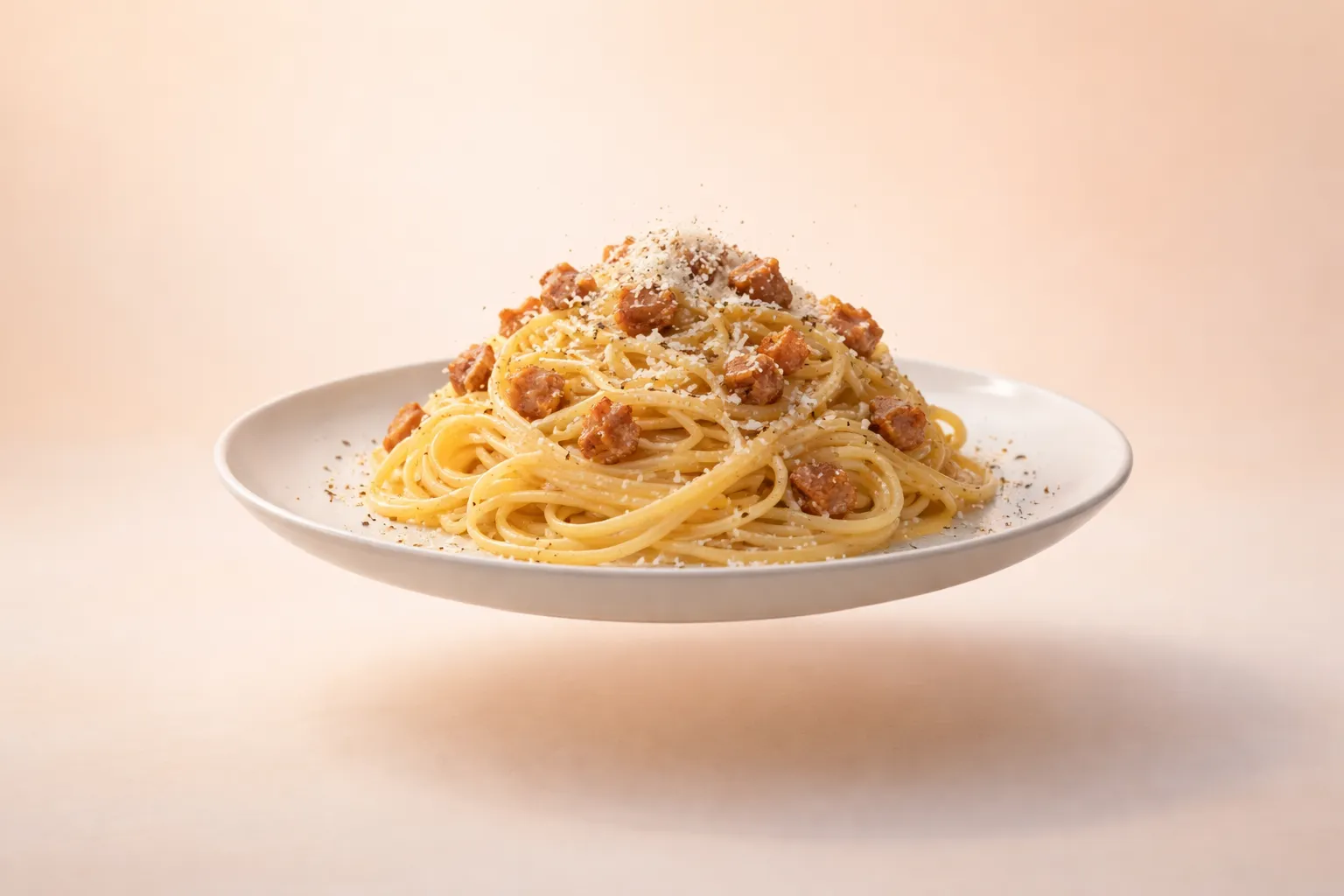 Portada de la receta Carbonara auténtica romana (sin nata, solo yema, guanciale y pecorino)