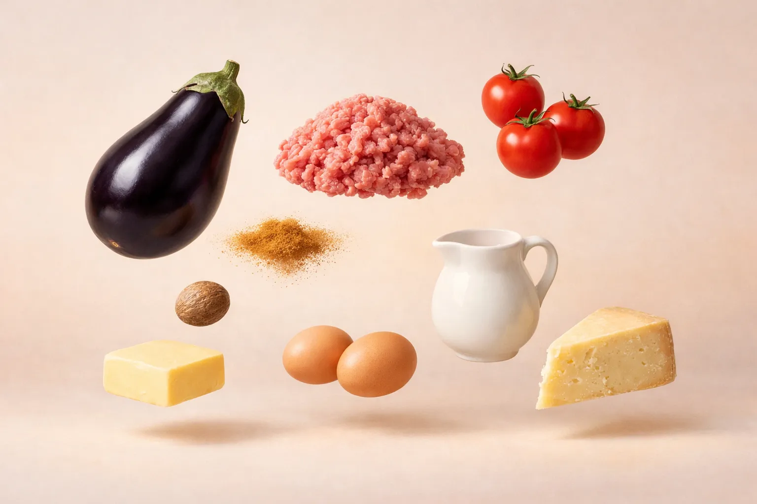 Bodegón con los ingredientes frescos necesarios para la receta