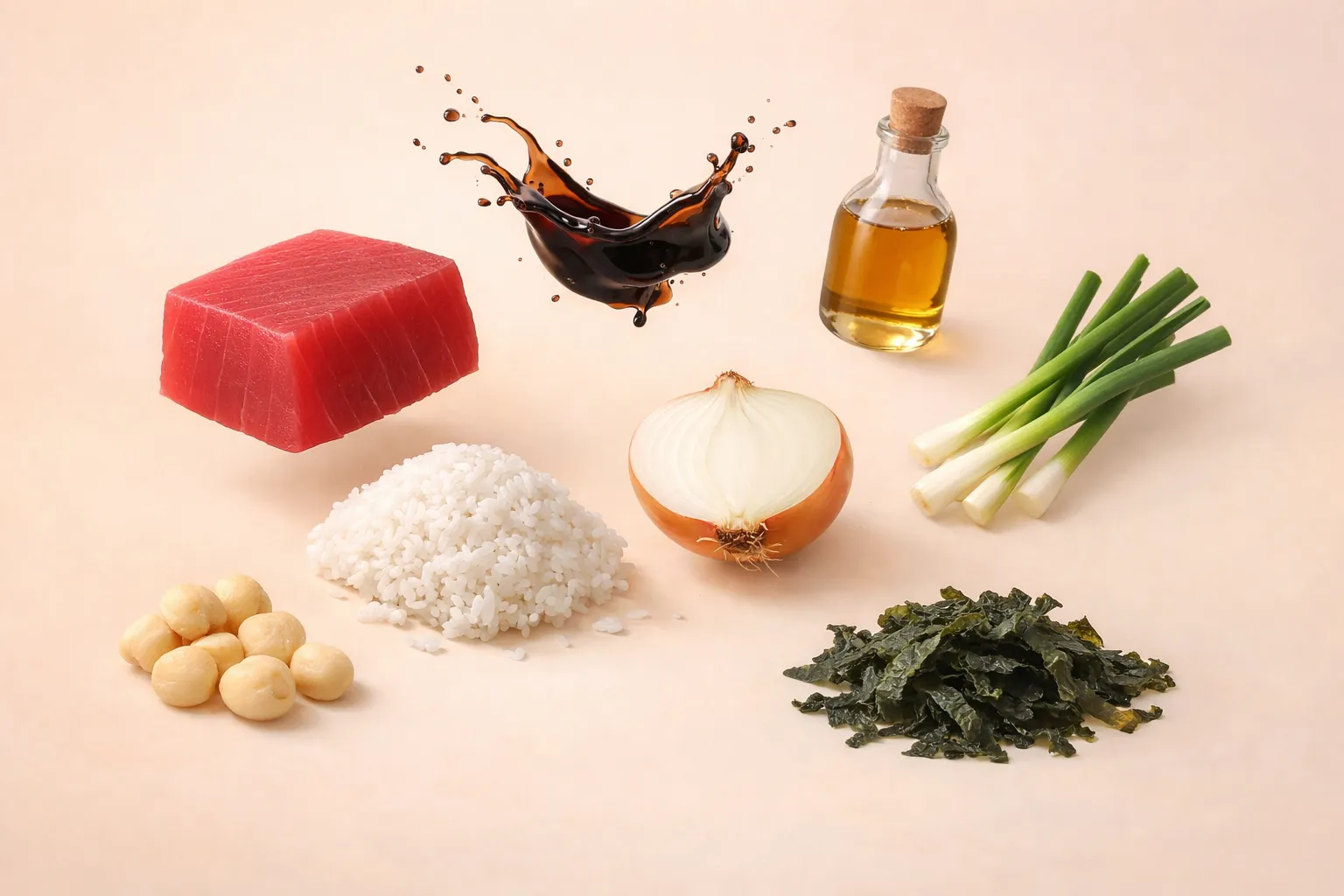 Bodegón con los ingredientes frescos necesarios para la receta