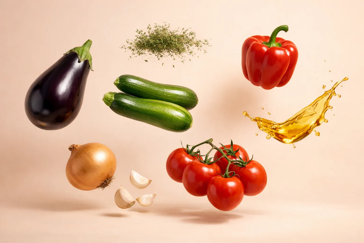 Bodegón con los ingredientes frescos necesarios para la receta