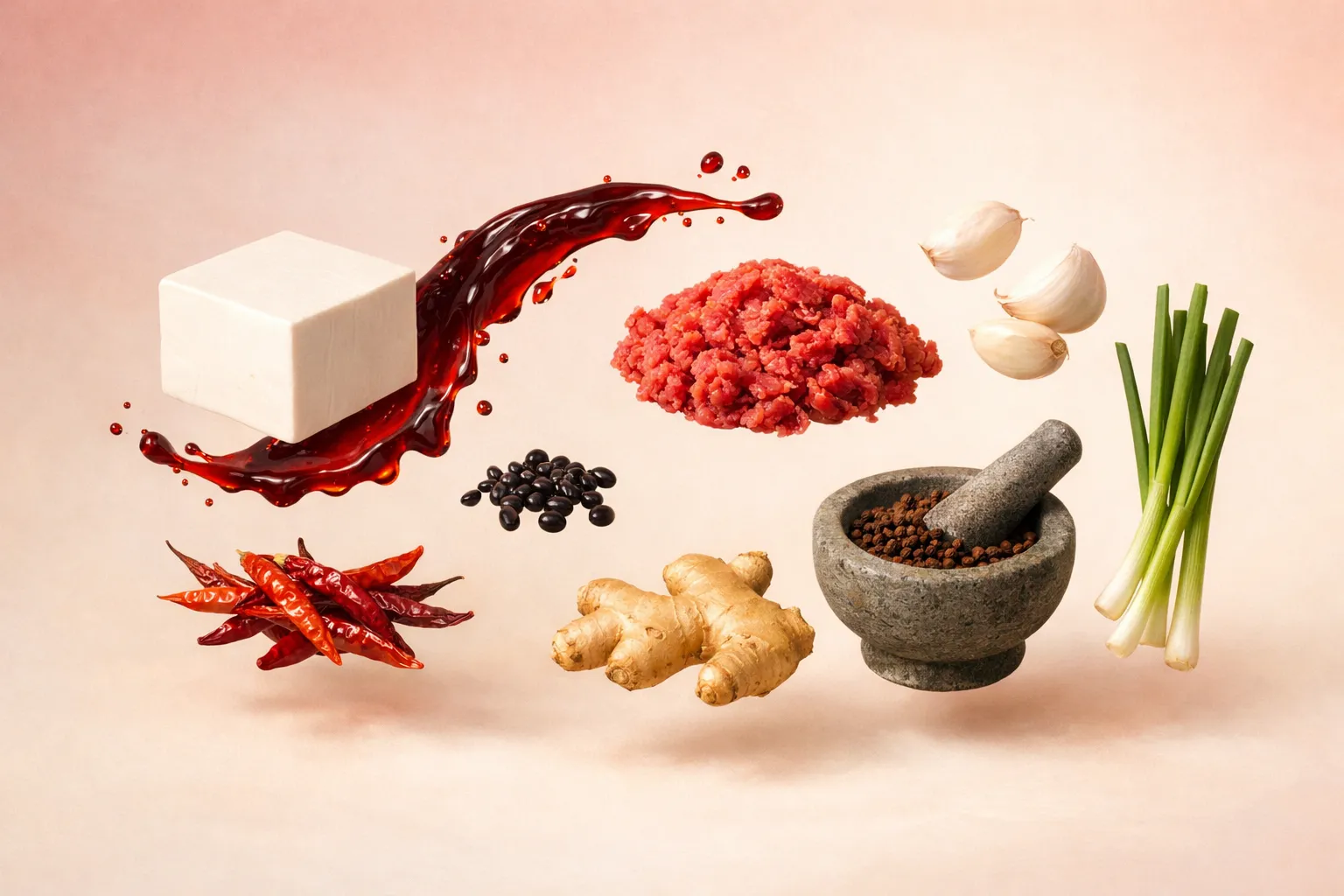 Bodegón con los ingredientes frescos necesarios para la receta