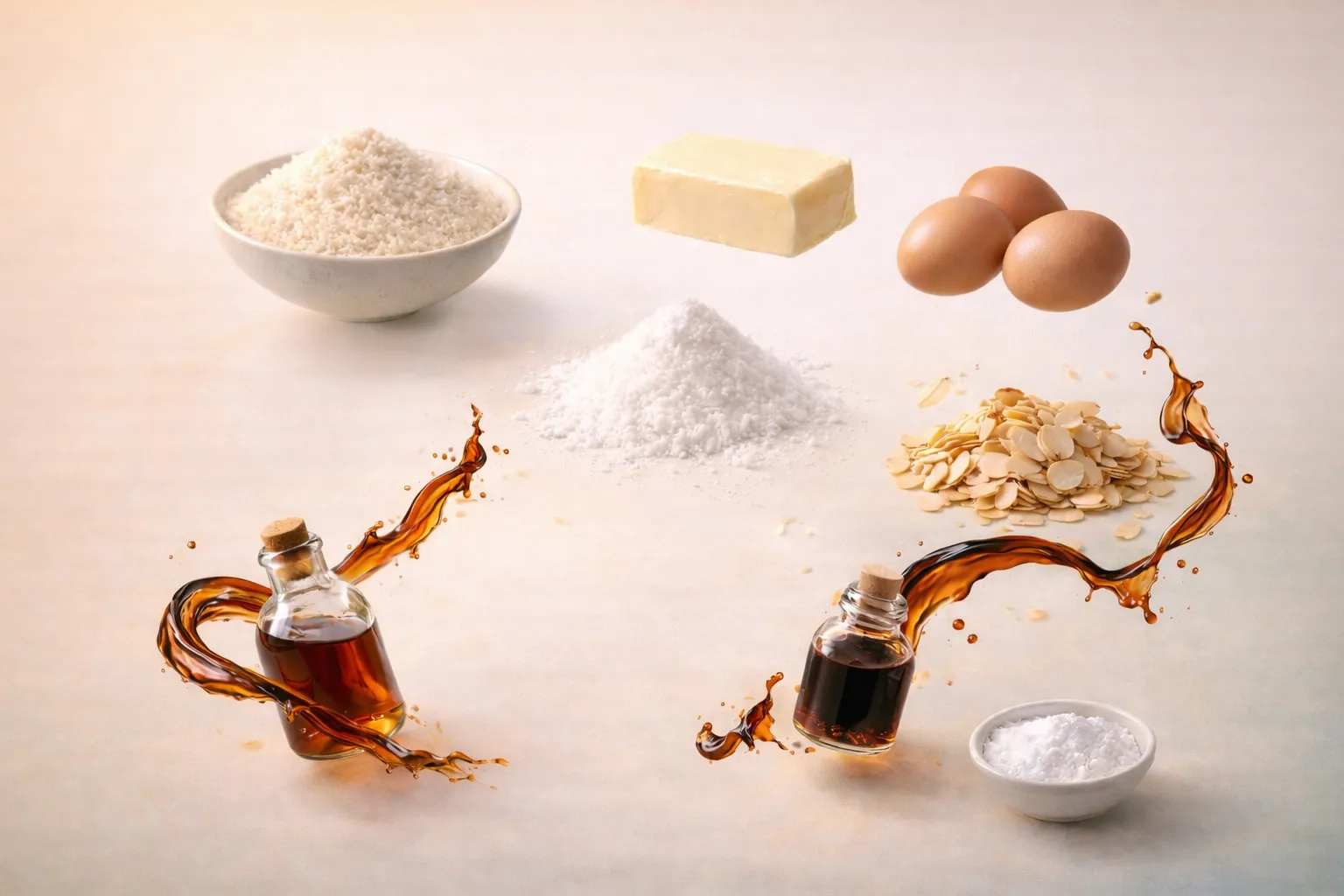 Bodegón con los ingredientes frescos necesarios para la receta