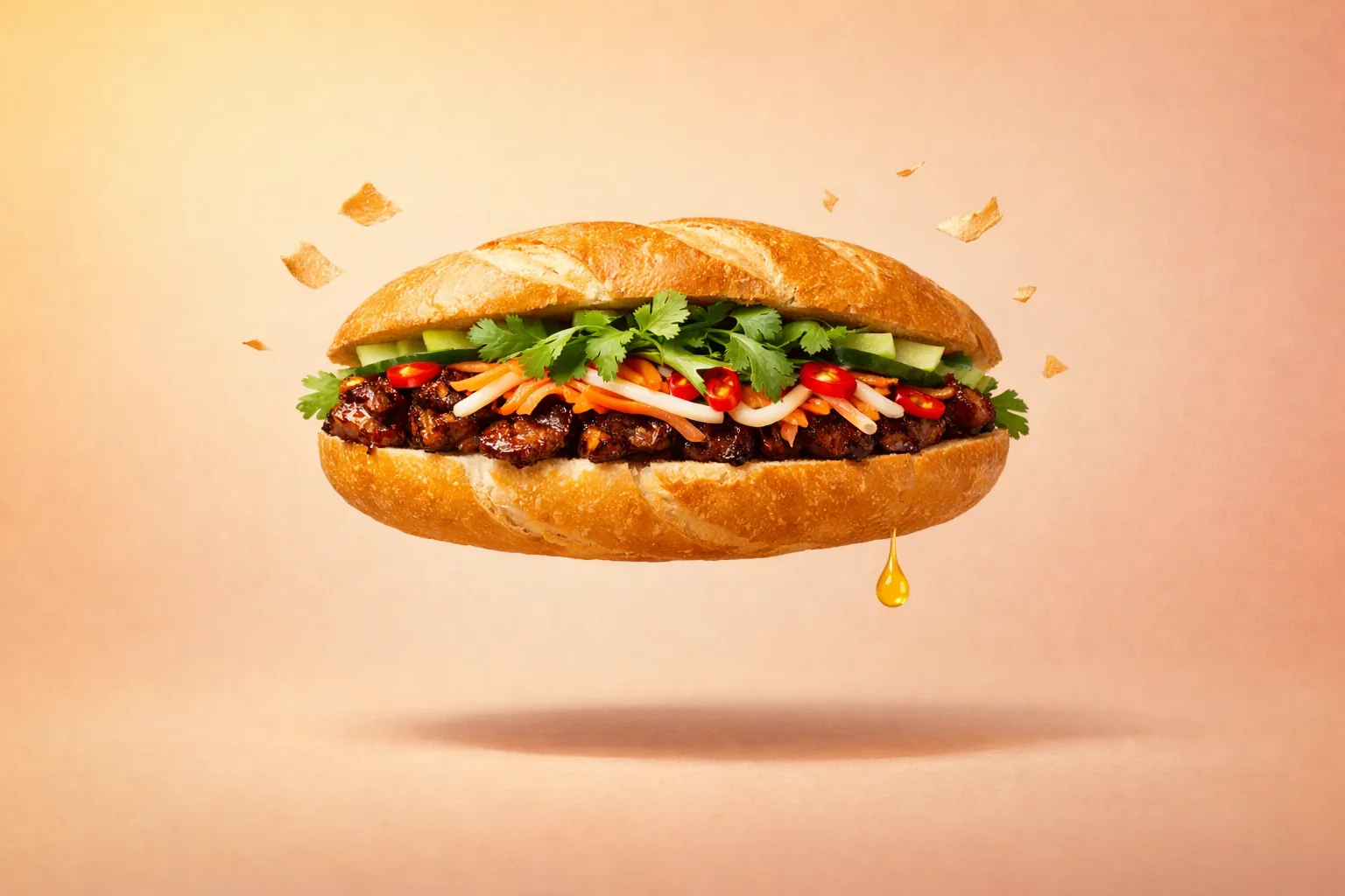 Portada de la receta Banh Mi de cerdo a la parrilla y encurtidos