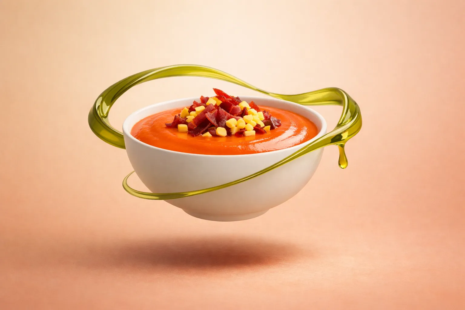 Portada de la receta Salmorejo cordobés con jamón y huevo